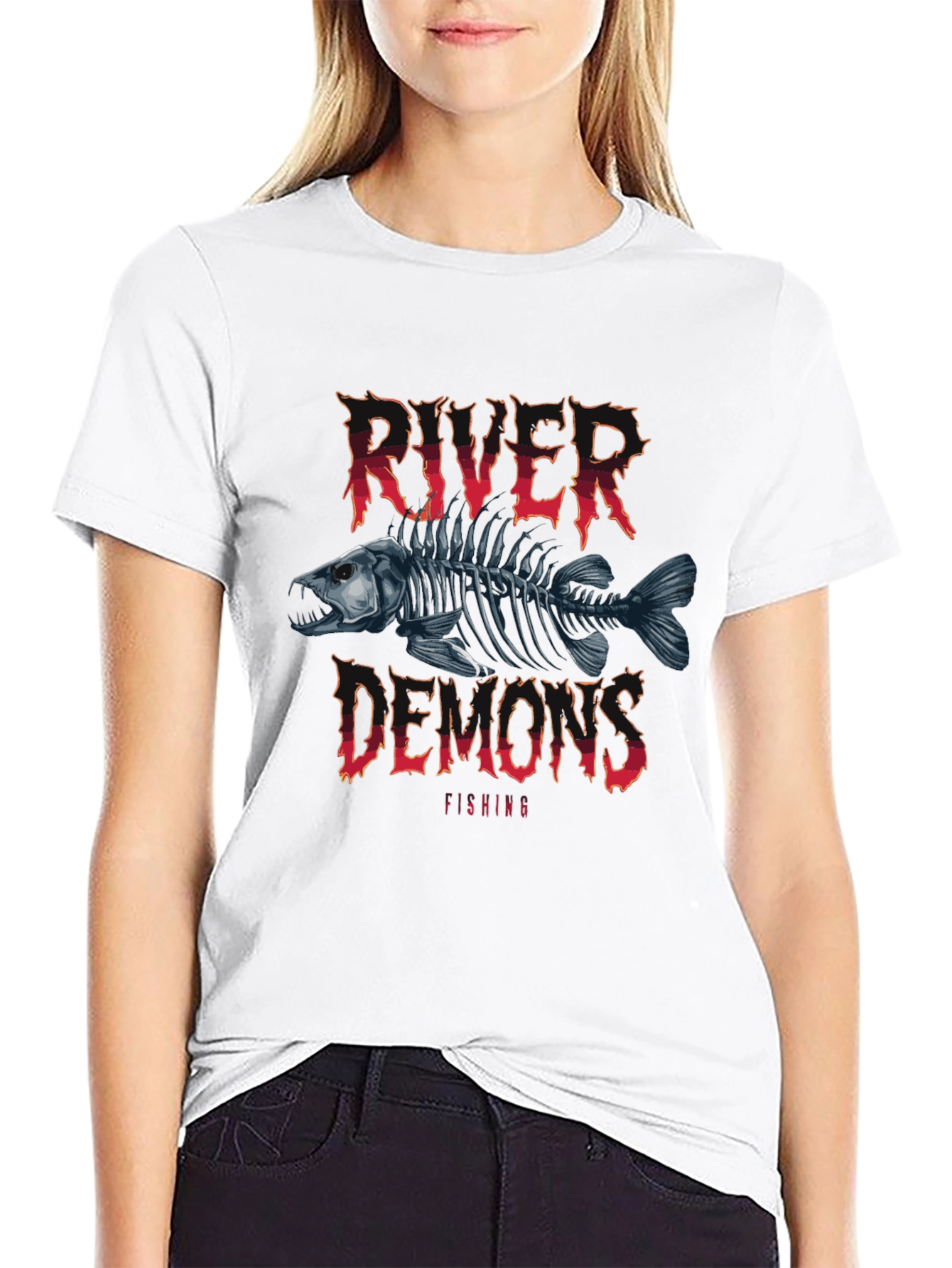 River Demons Fishing T-Shirt - Black