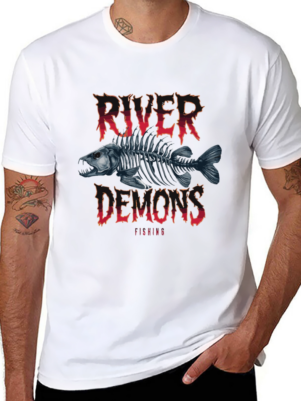 River Demons Fishing T-Shirt - Black