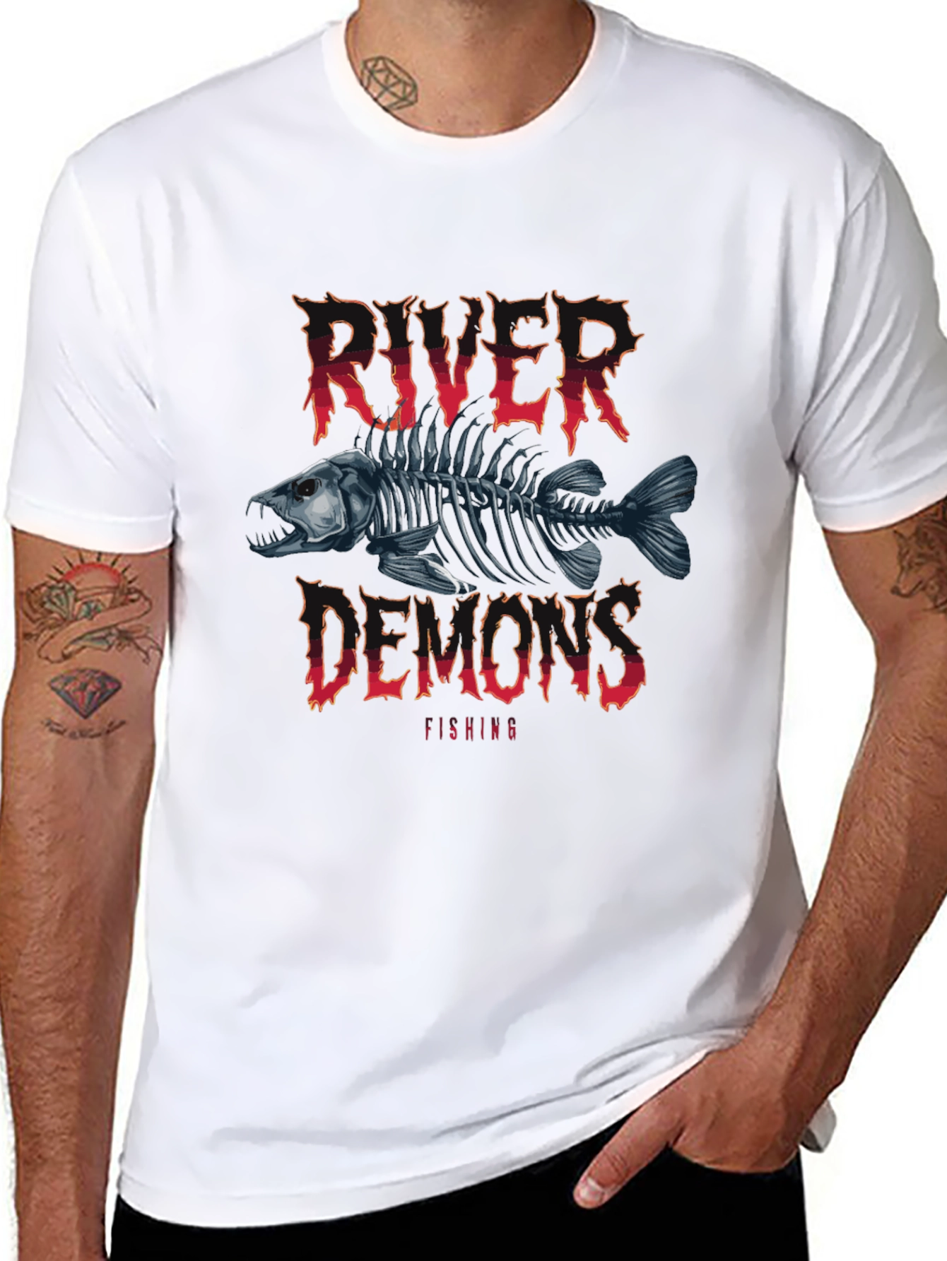 River Demons Fishing T-Shirt - Black