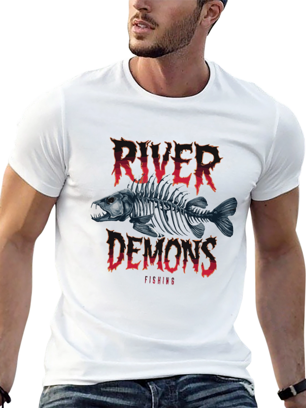 River Demons Fishing T-Shirt - Black