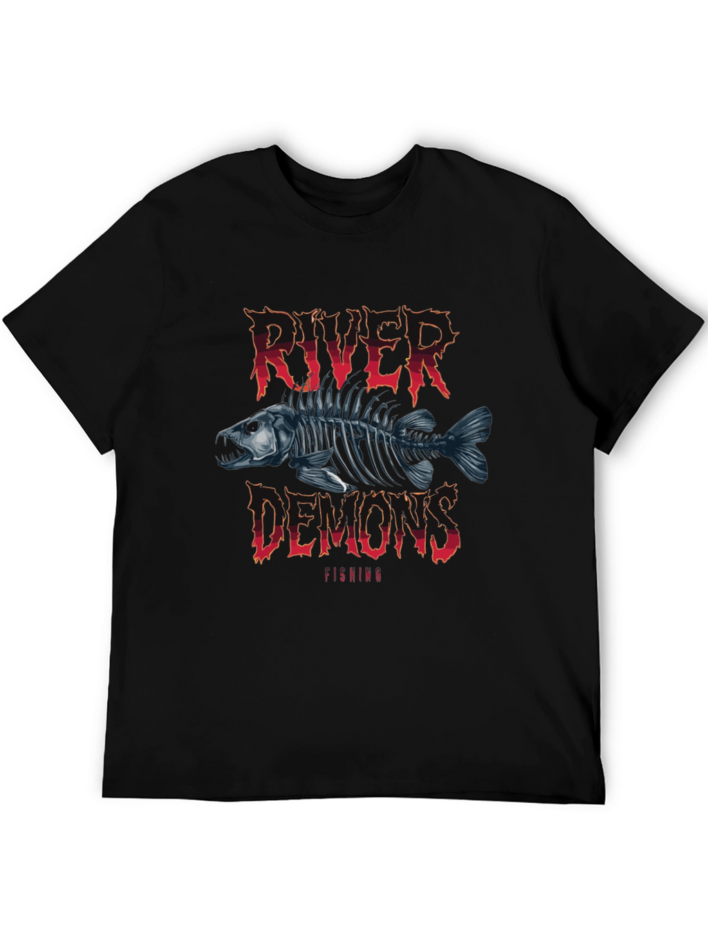 River Demons Fishing T-Shirt - Black