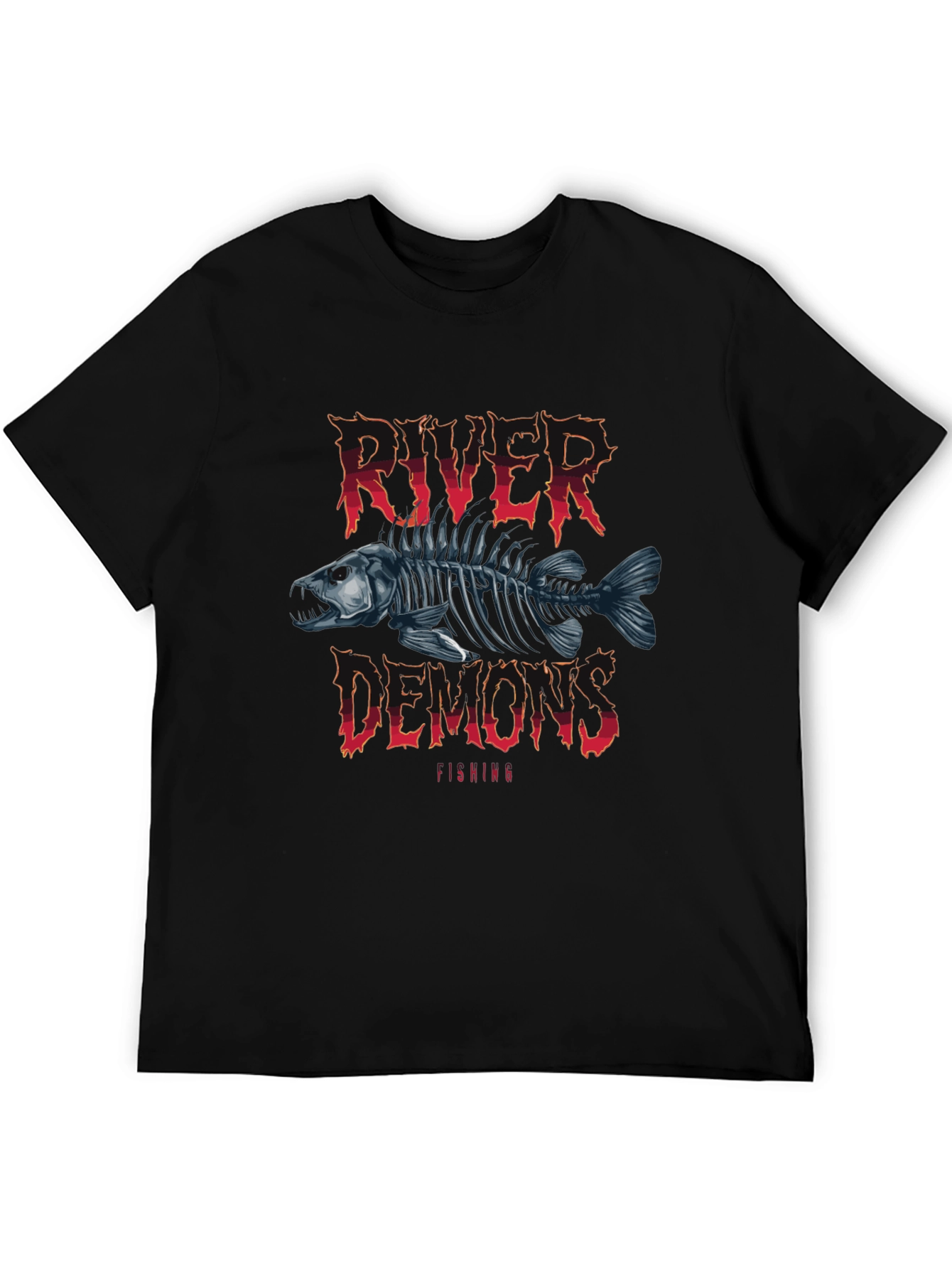 River Demons Fishing T-Shirt - Black