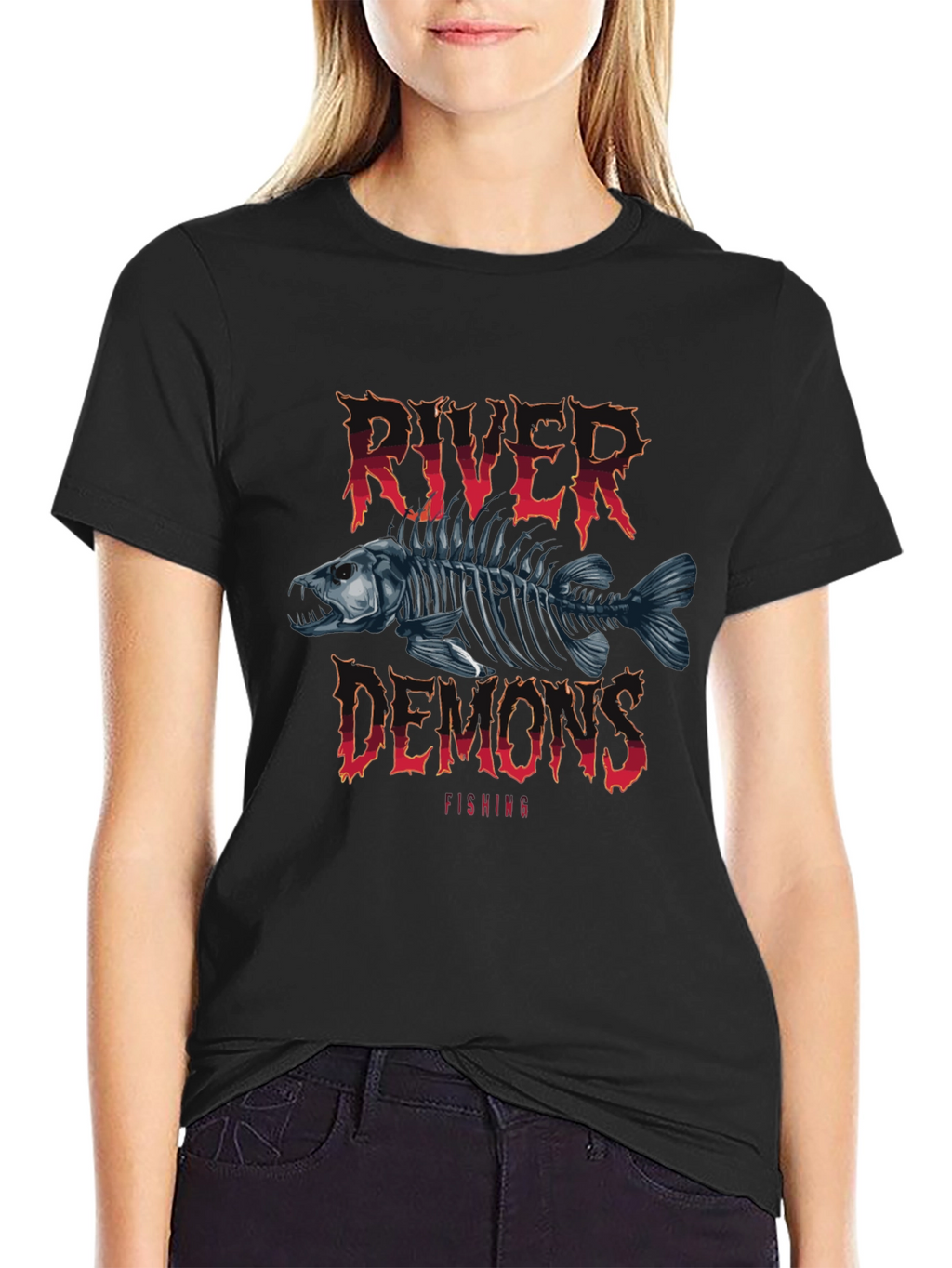 River Demons Fishing T-Shirt - Black