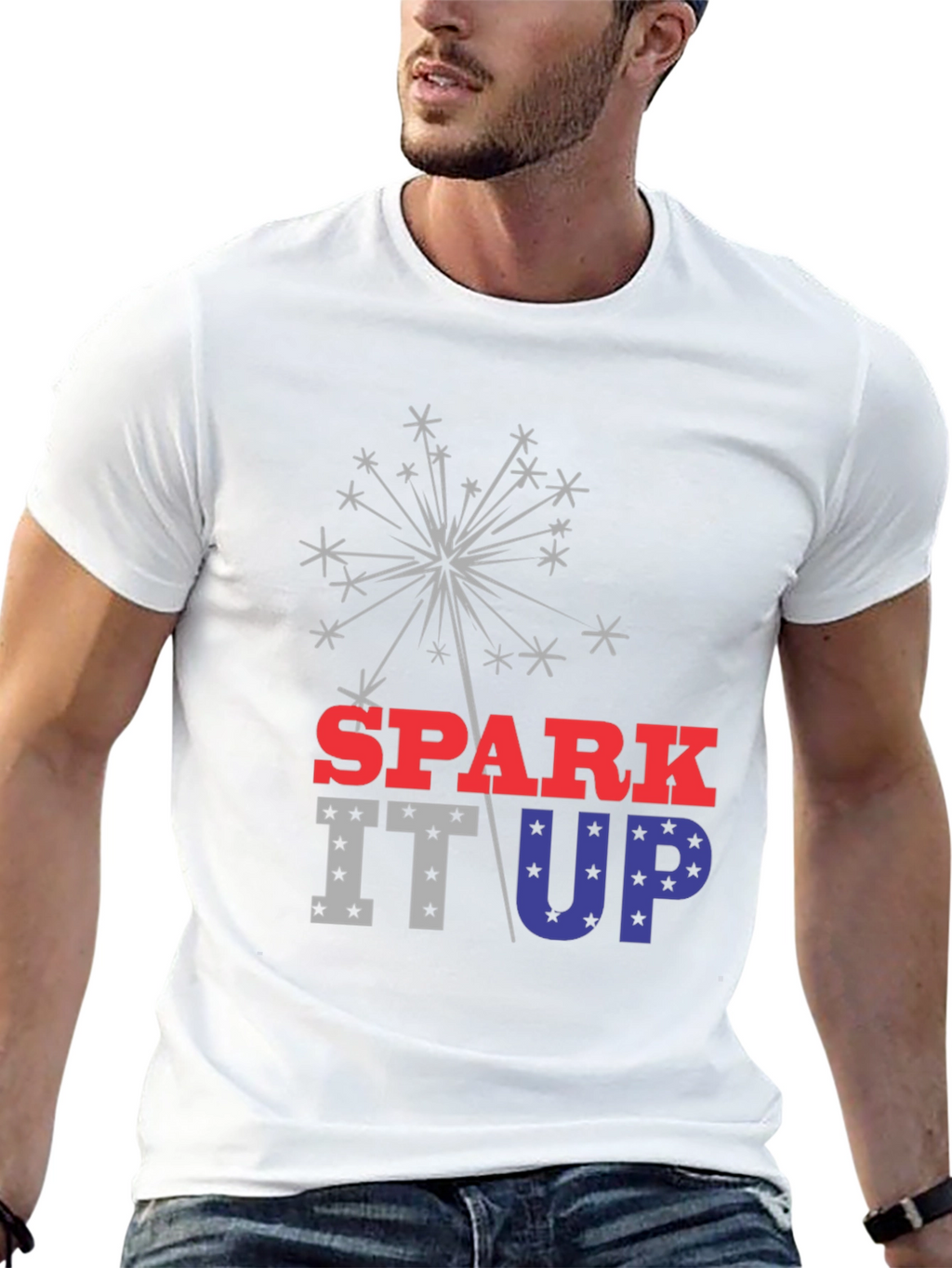 Patriotic Spark It Up Graphic T-Shirt