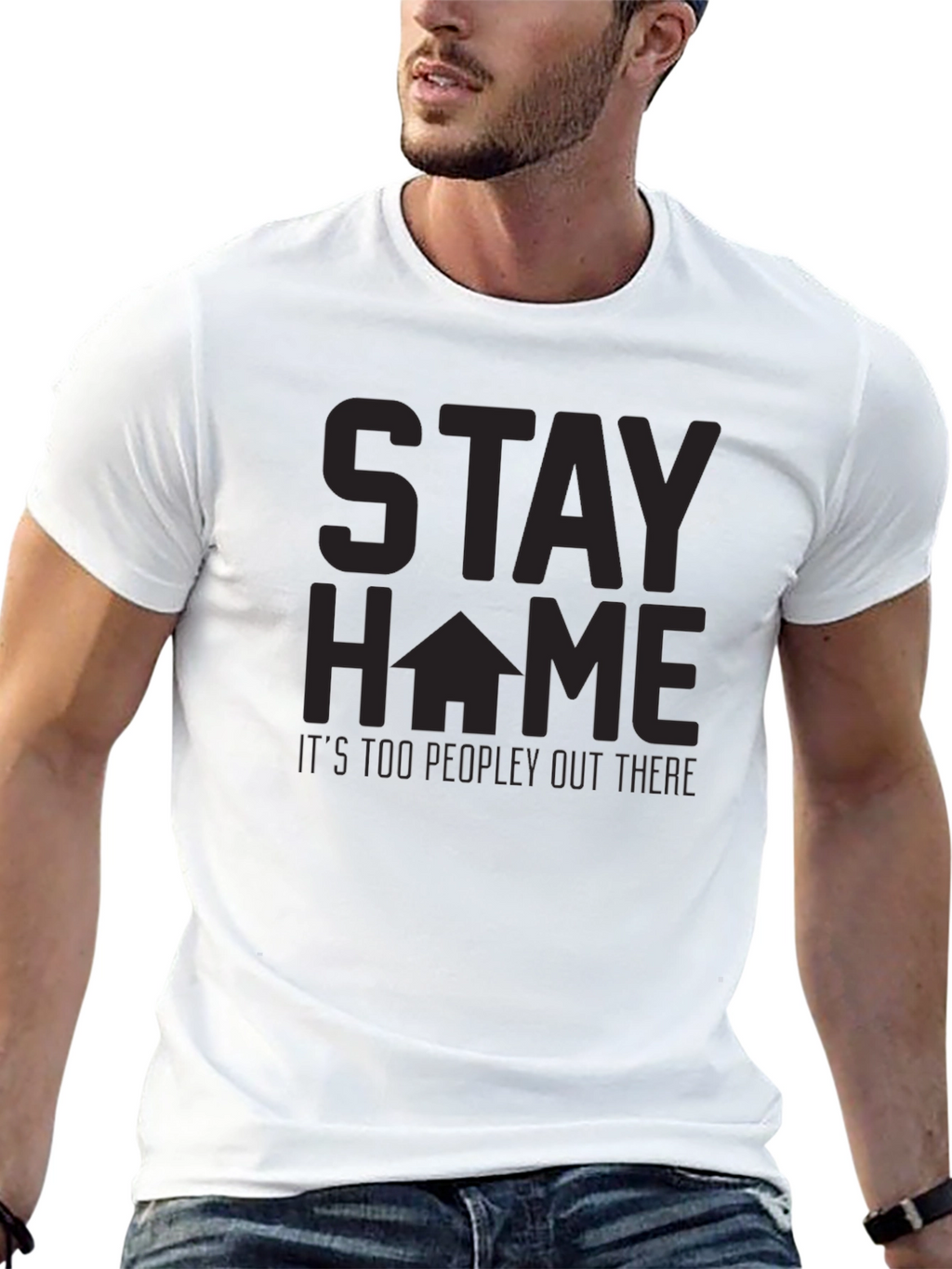 Stay Home T-Shirt - Too Peopley Graphic Tee