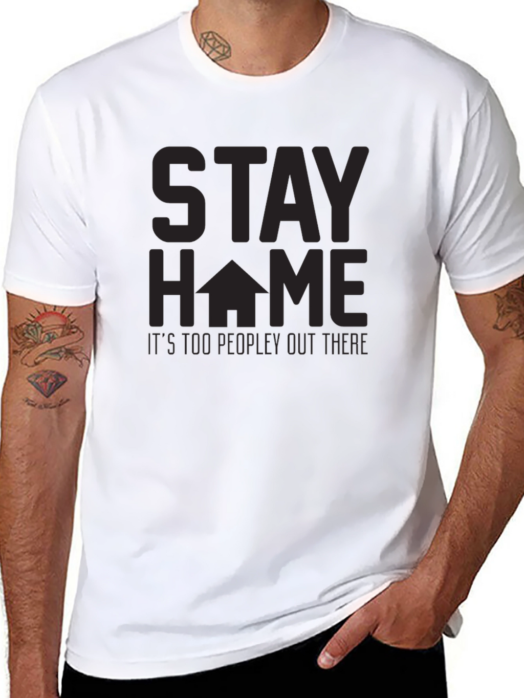 Stay Home T-Shirt - Too Peopley Graphic Tee