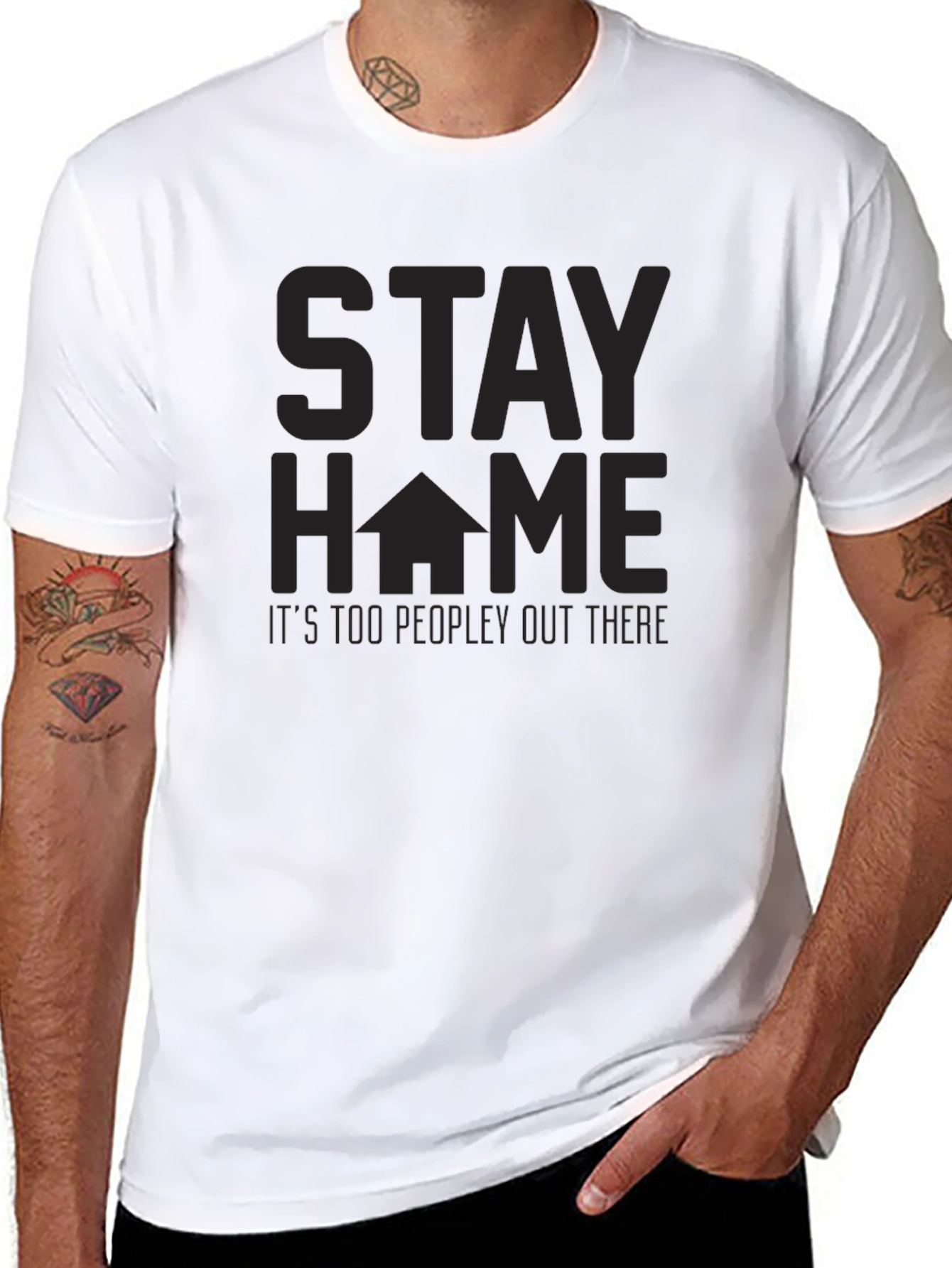 Stay Home T-Shirt - Too Peopley Graphic Tee