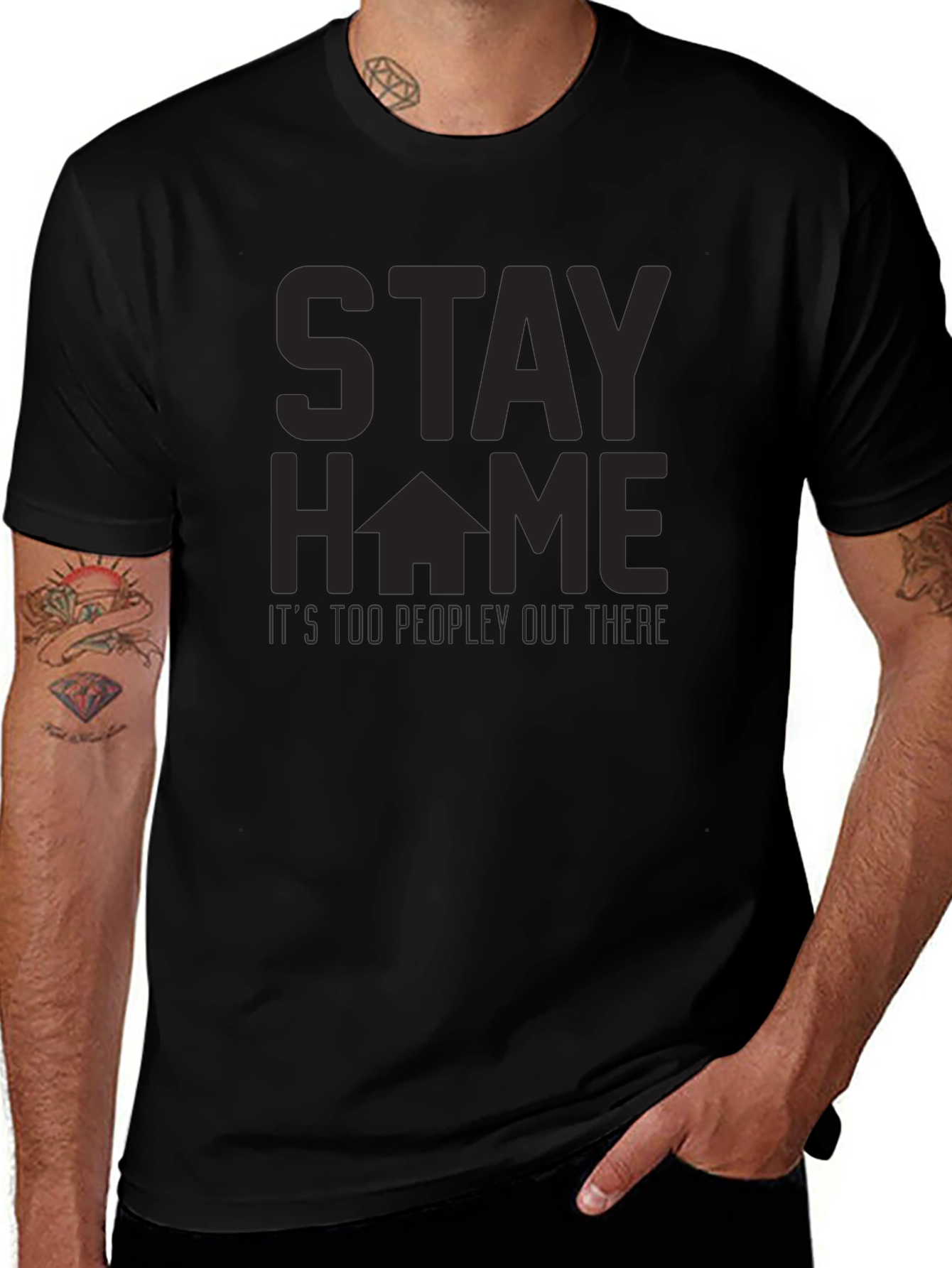Stay Home T-Shirt - Too Peopley Graphic Tee
