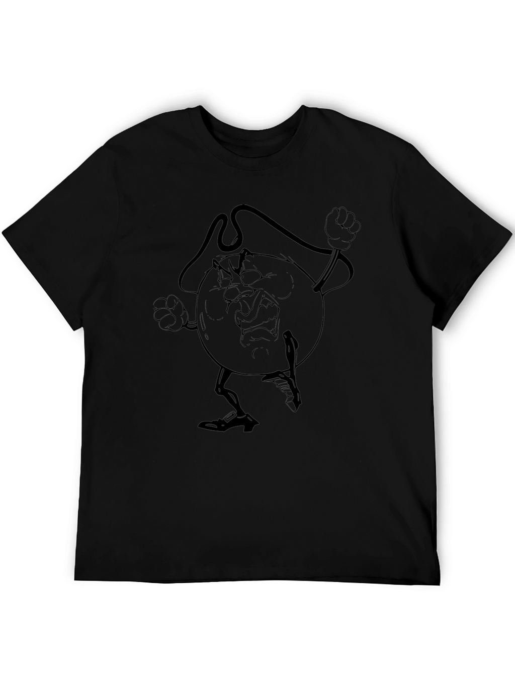Black Graphic Tee - Grumpy Character
