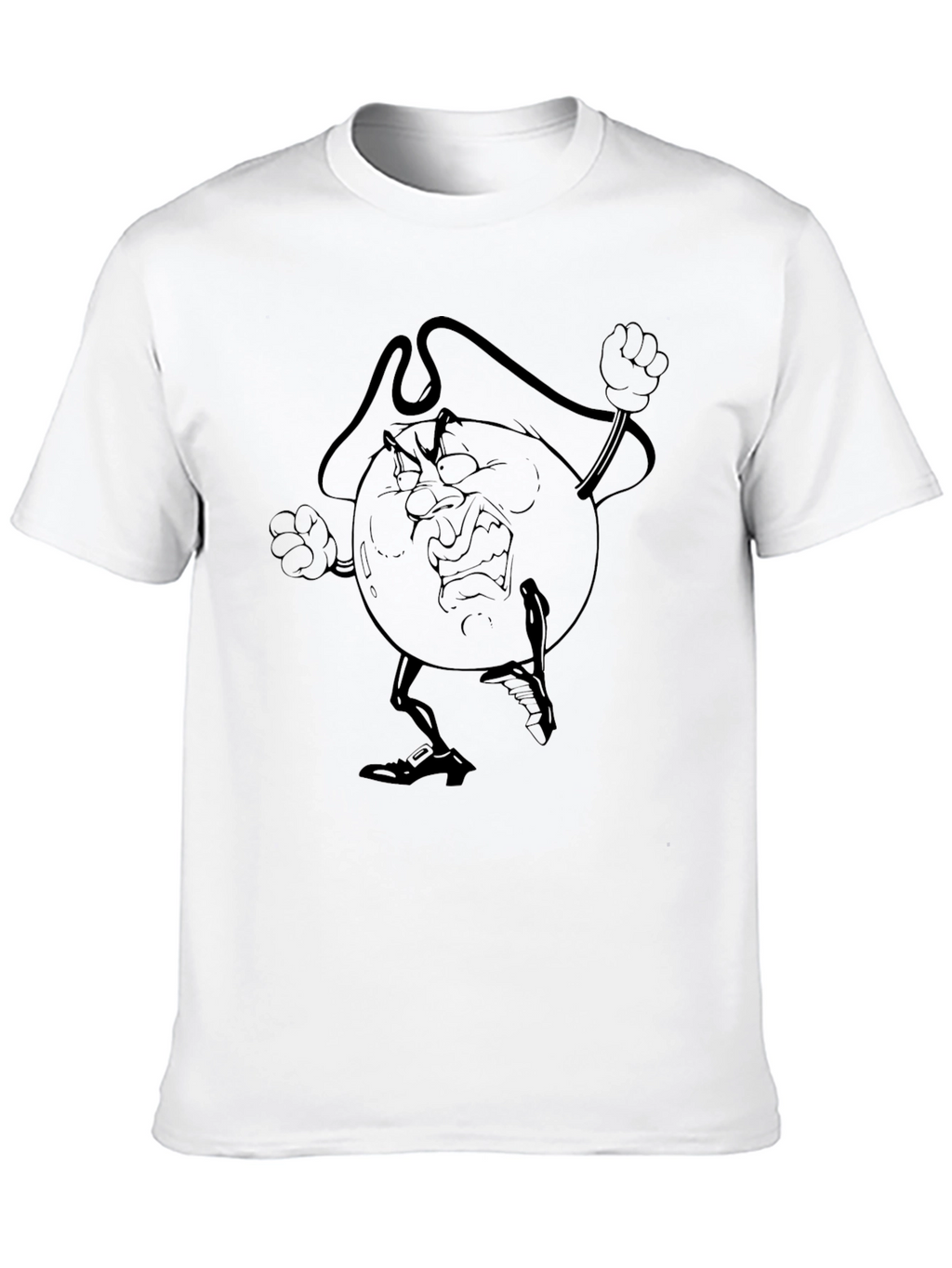 Black Graphic Tee - Grumpy Character