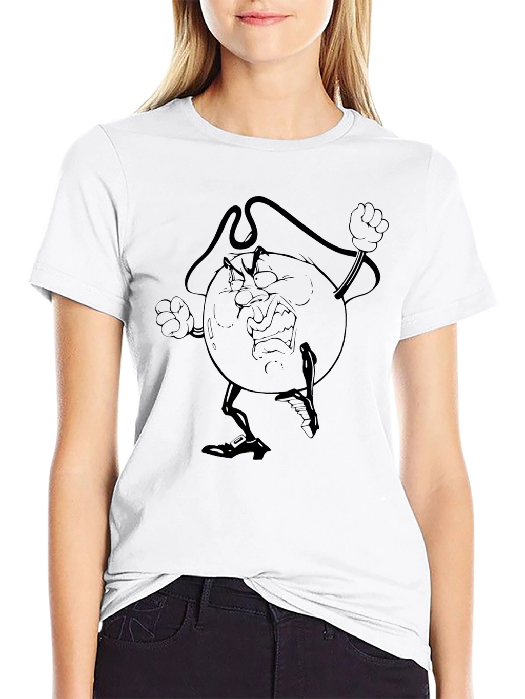 Black Graphic Tee - Grumpy Character