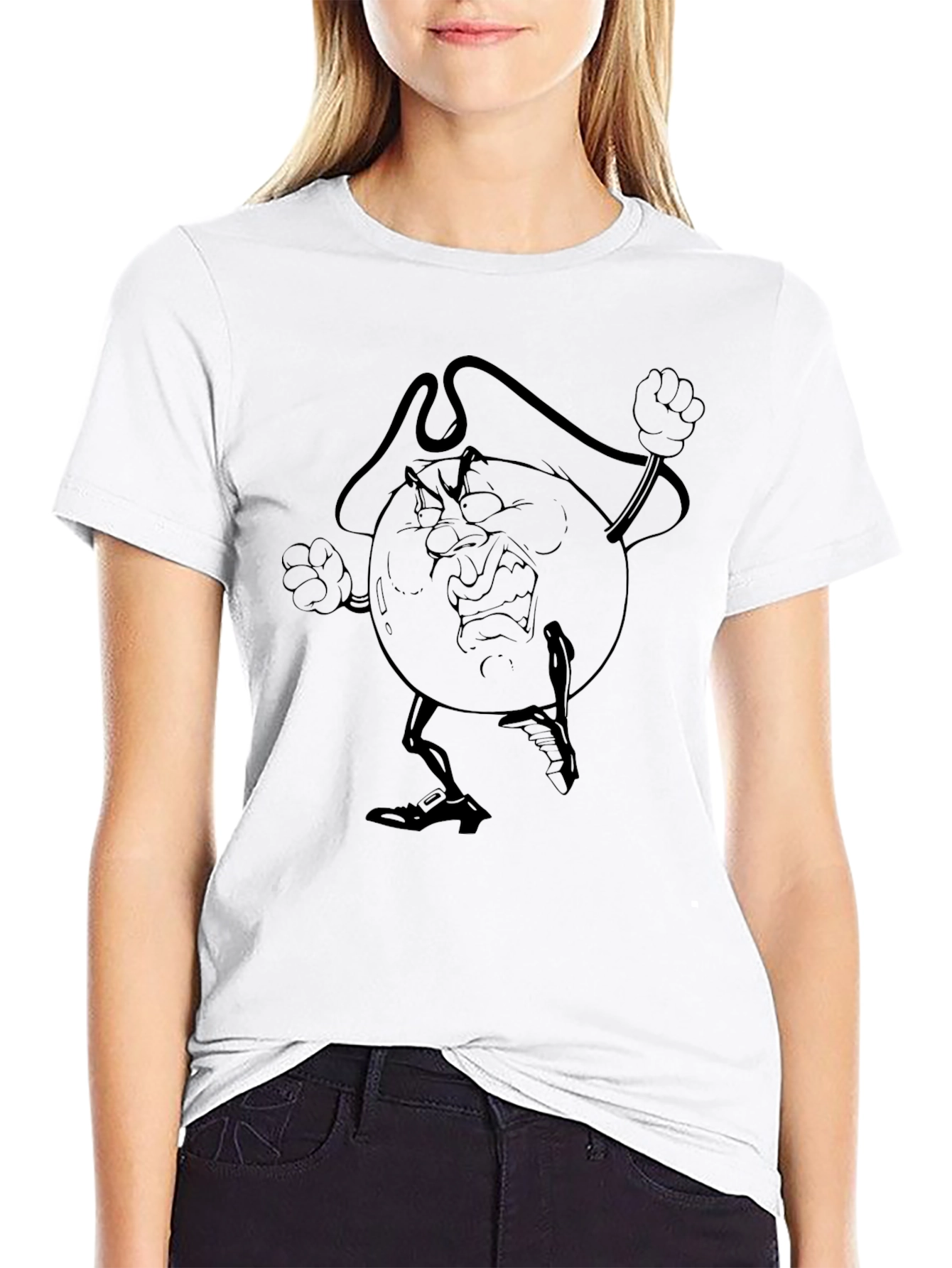 Black Graphic Tee - Grumpy Character