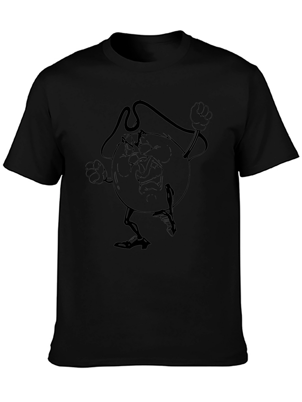 Black Graphic Tee - Grumpy Character