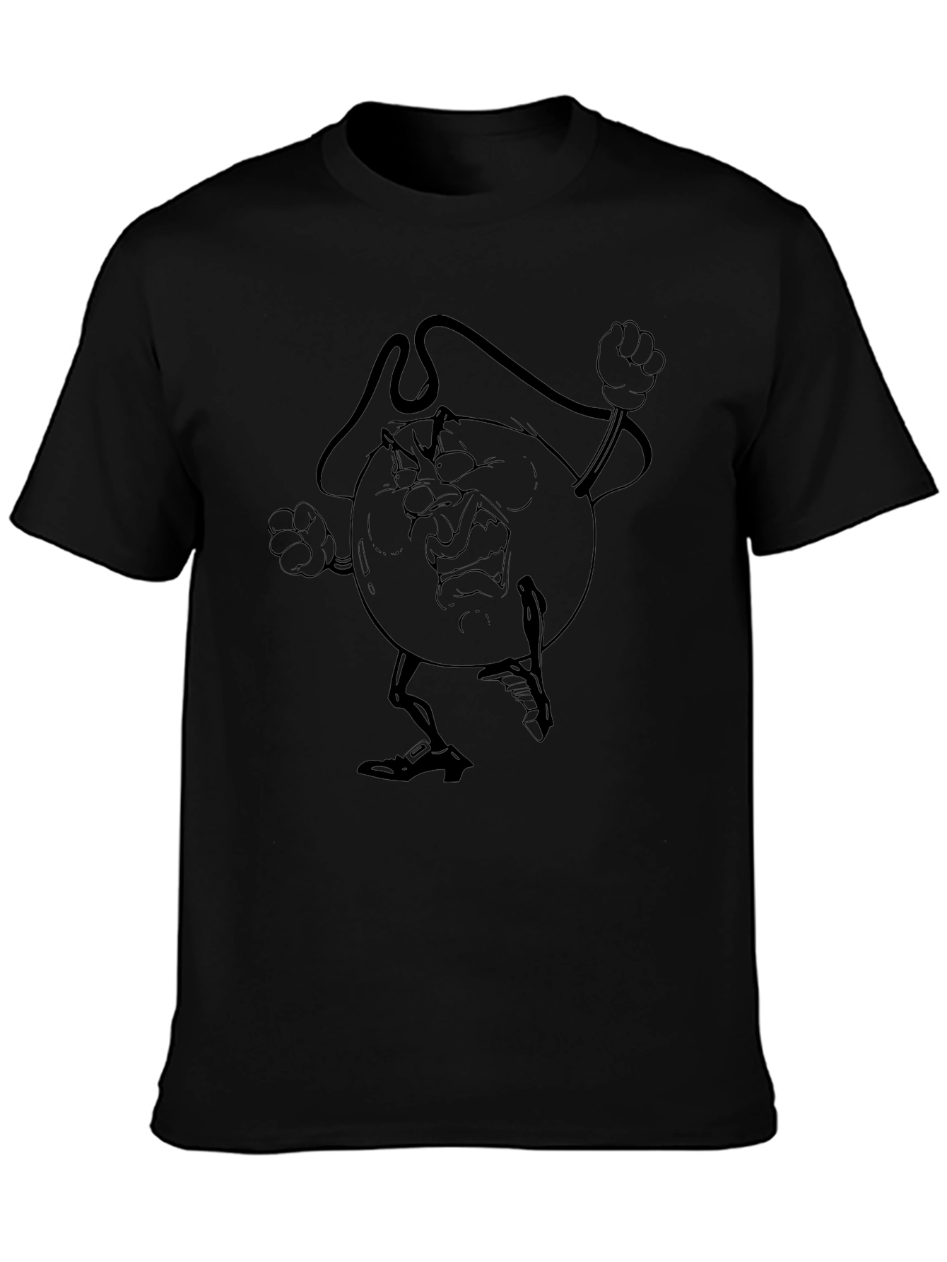 Black Graphic Tee - Grumpy Character