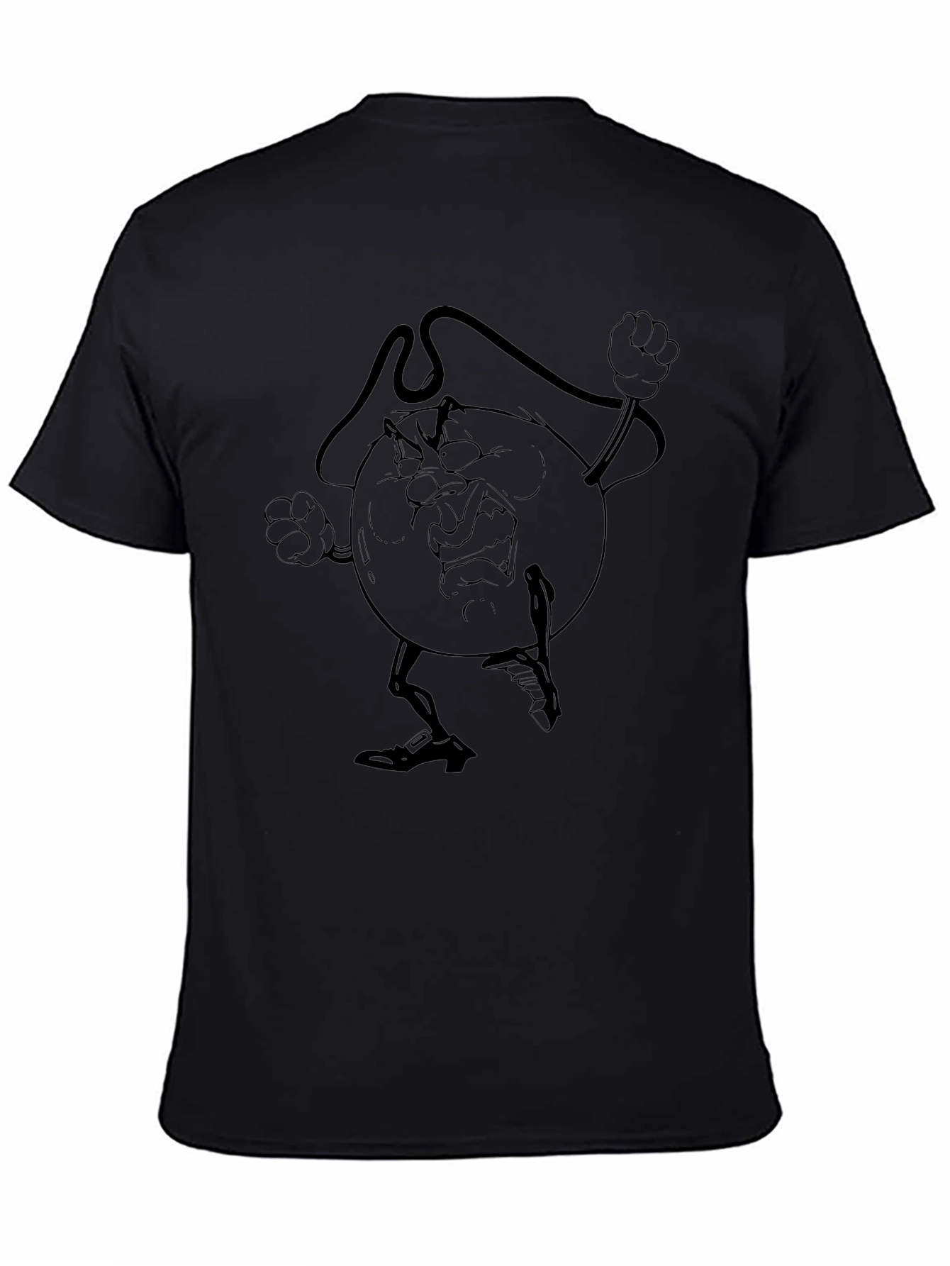 Black Graphic Tee - Grumpy Character