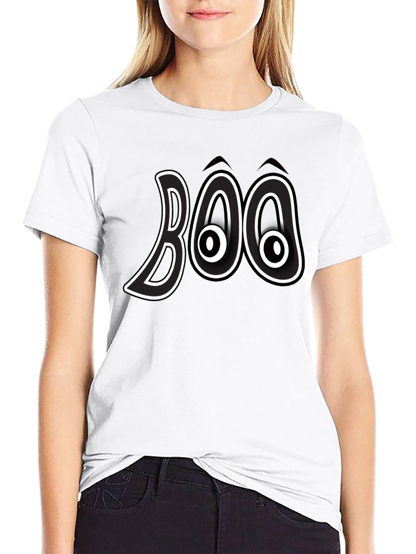 Boo Halloween Graphic T-Shirt - Spooky Season Apparel