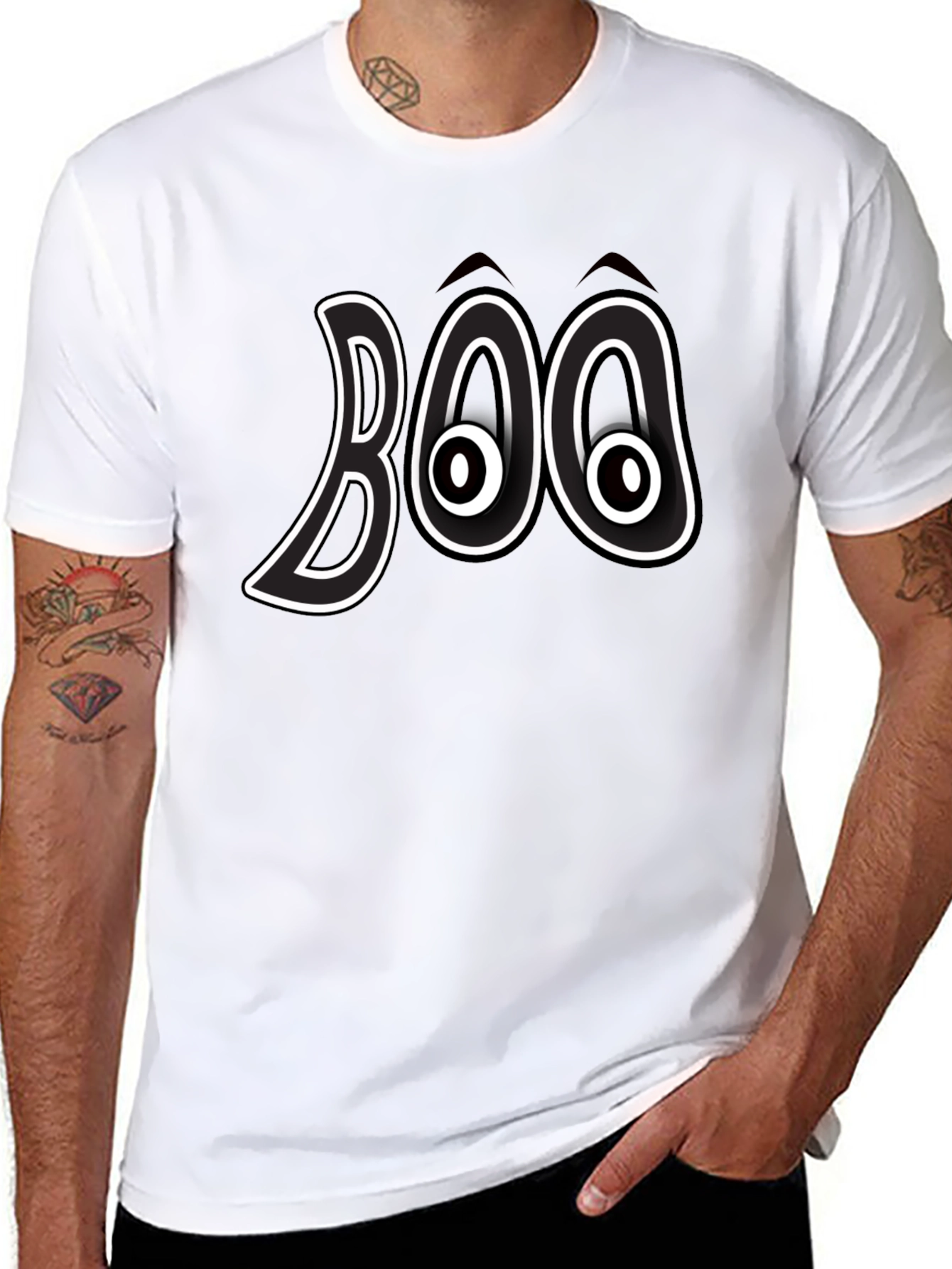 Boo Halloween Graphic T-Shirt - Spooky Season Apparel