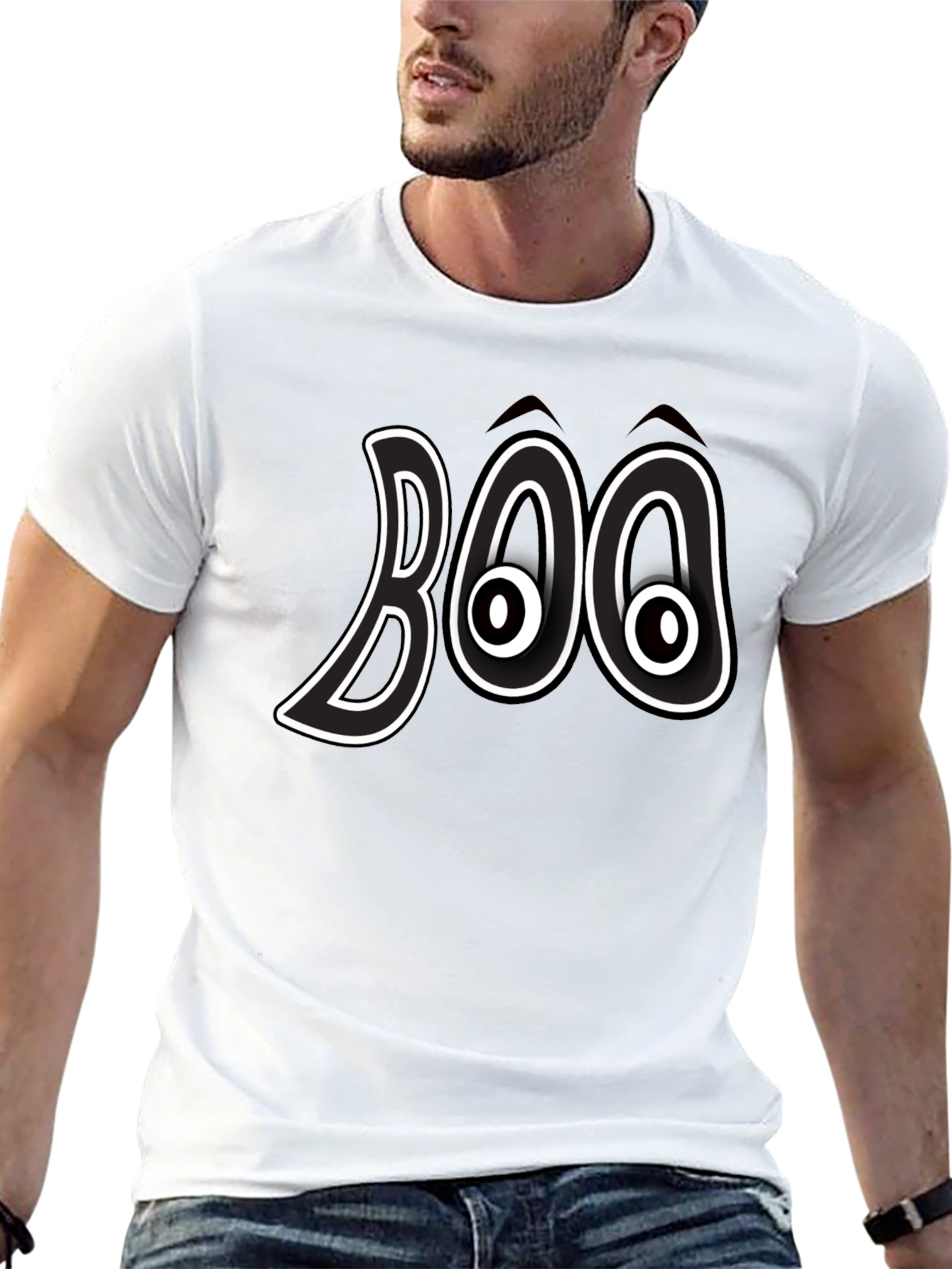 Boo Halloween Graphic T-Shirt - Spooky Season Apparel