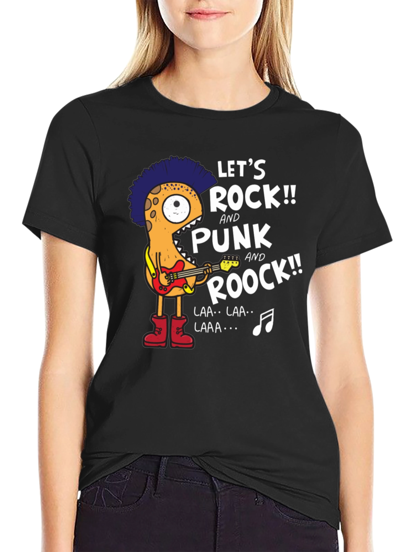 Lets Rock Punk Graphic T-Shirt