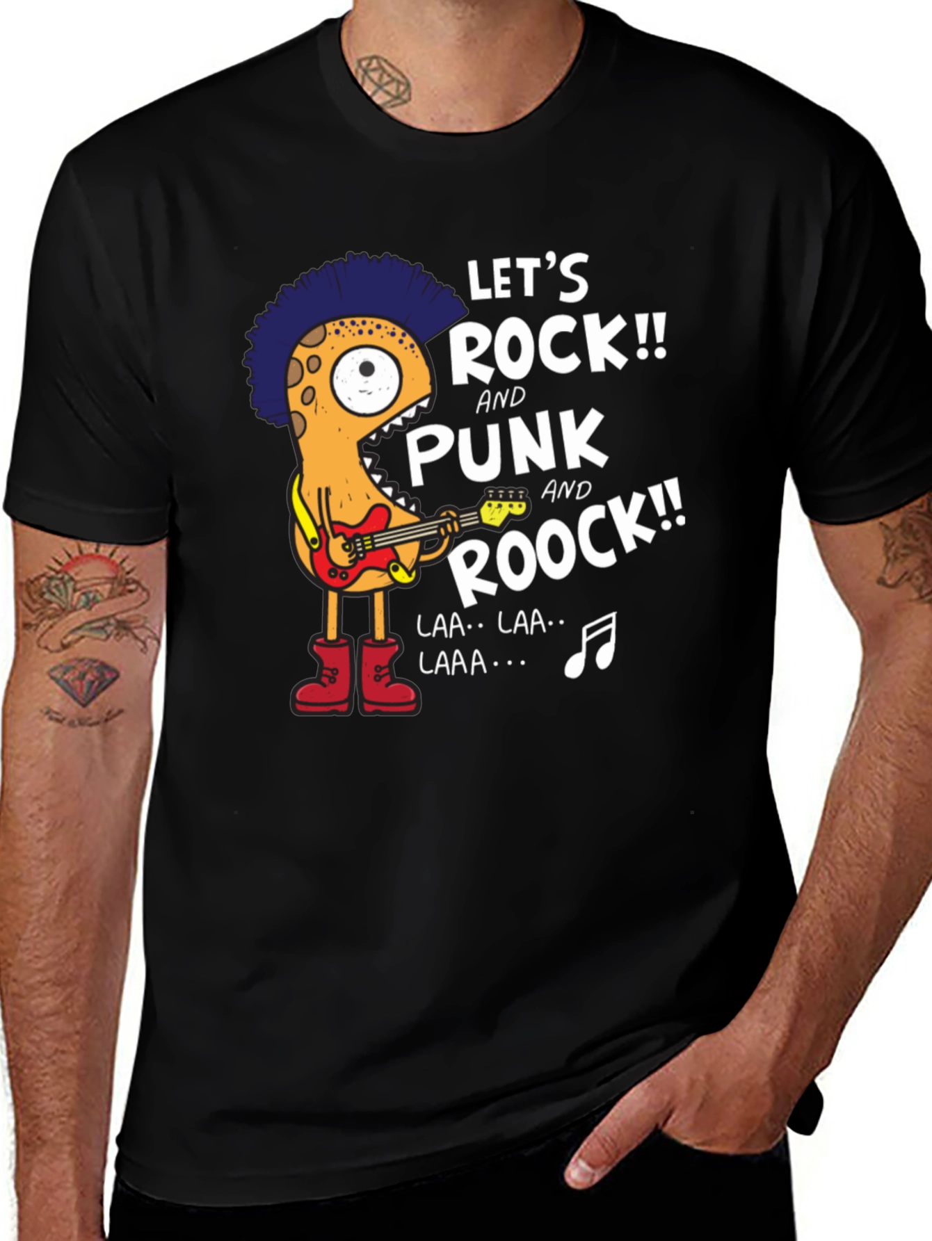 Lets Rock Punk Graphic T-Shirt