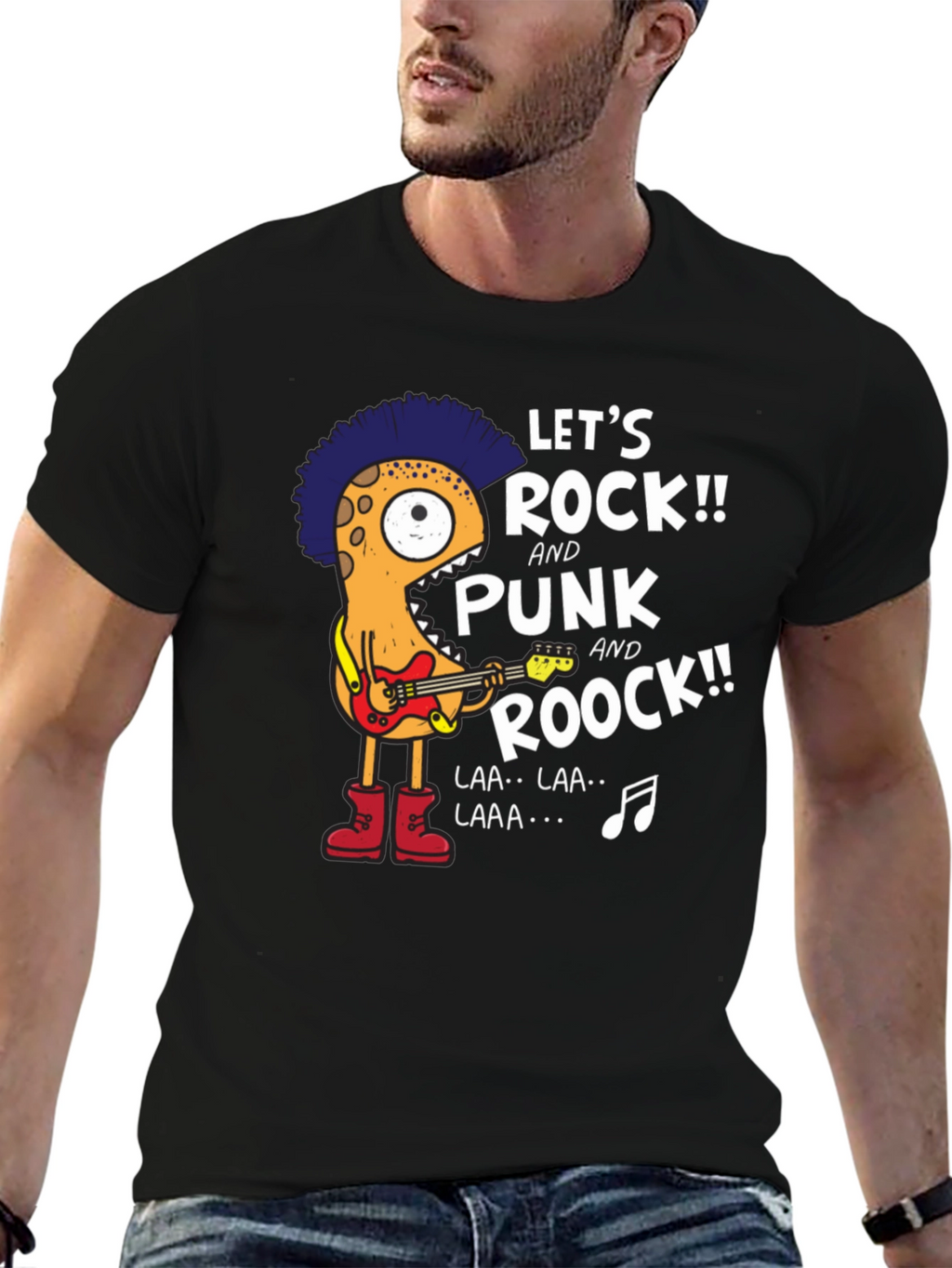 Lets Rock Punk Graphic T-Shirt