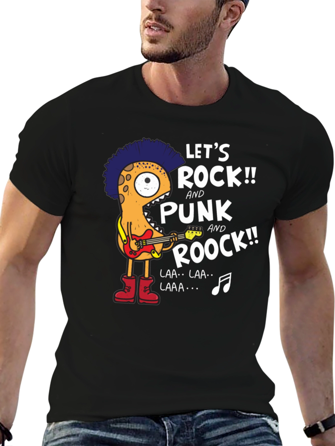 Lets Rock Punk Graphic T-Shirt