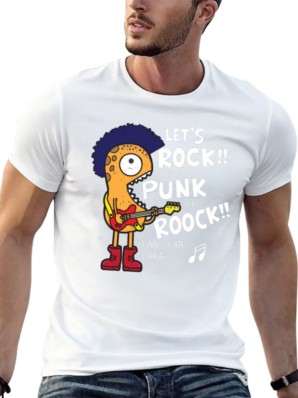 Lets Rock Punk Graphic T-Shirt