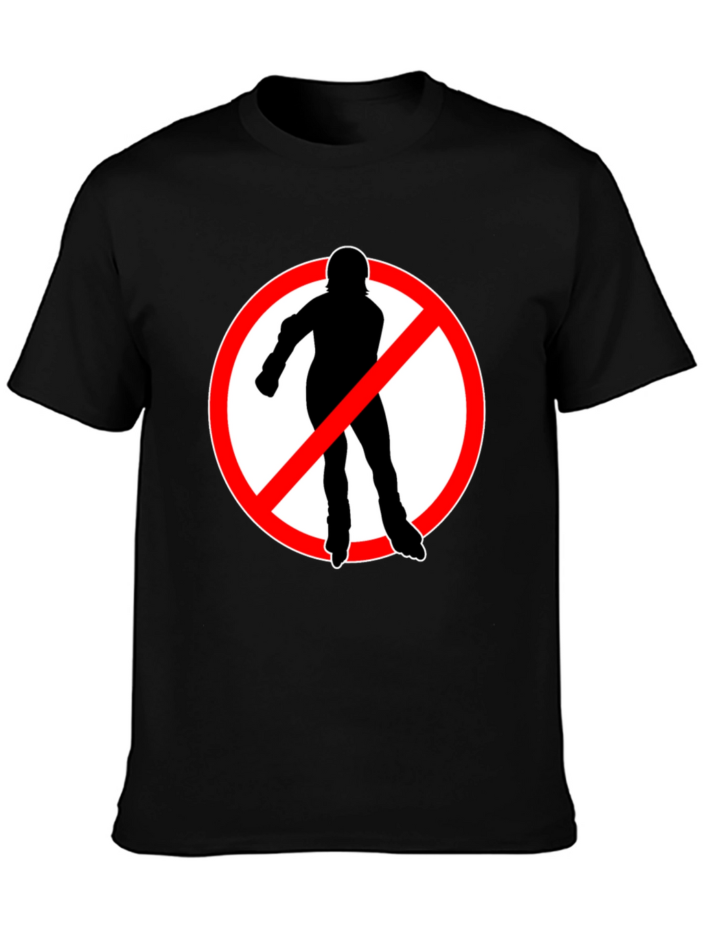 No Rollerblades T-Shirt - Black Cotton Tee