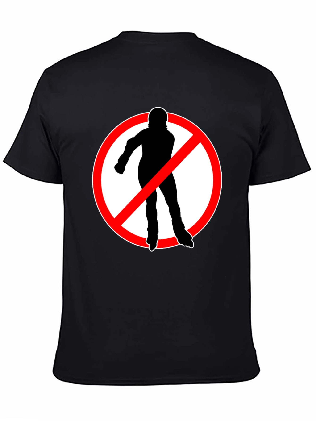 No Rollerblades T-Shirt - Black Cotton Tee