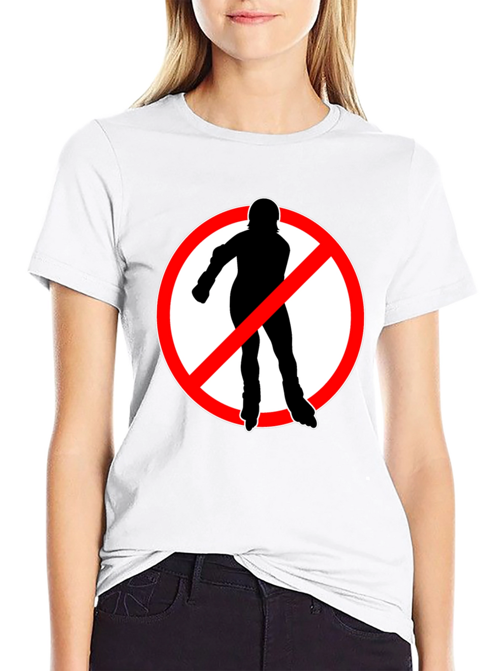 No Rollerblades T-Shirt - Black Cotton Tee