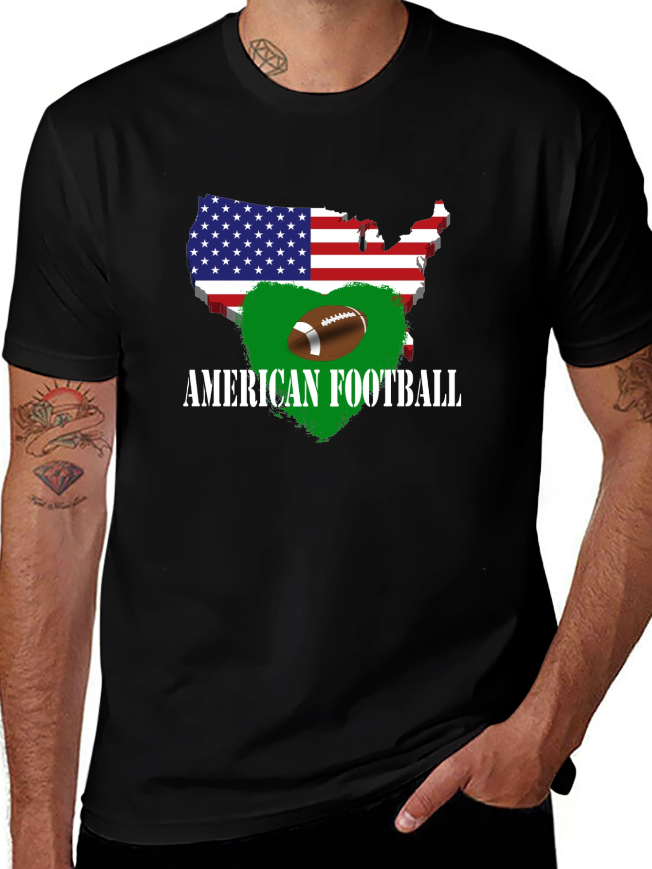 American Football USA Map T-Shirt
