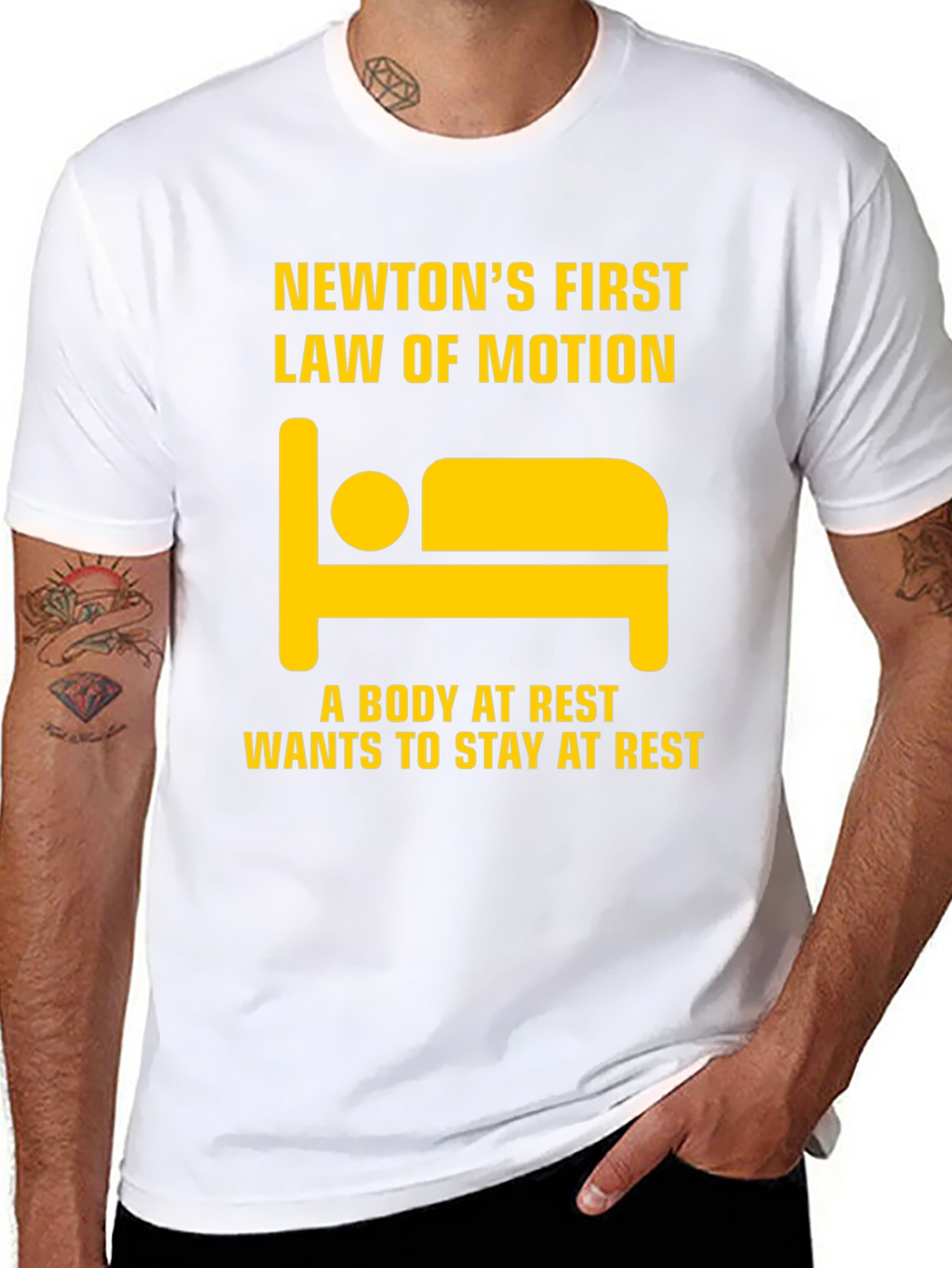 Newtons First Law T-Shirt - Body at Rest