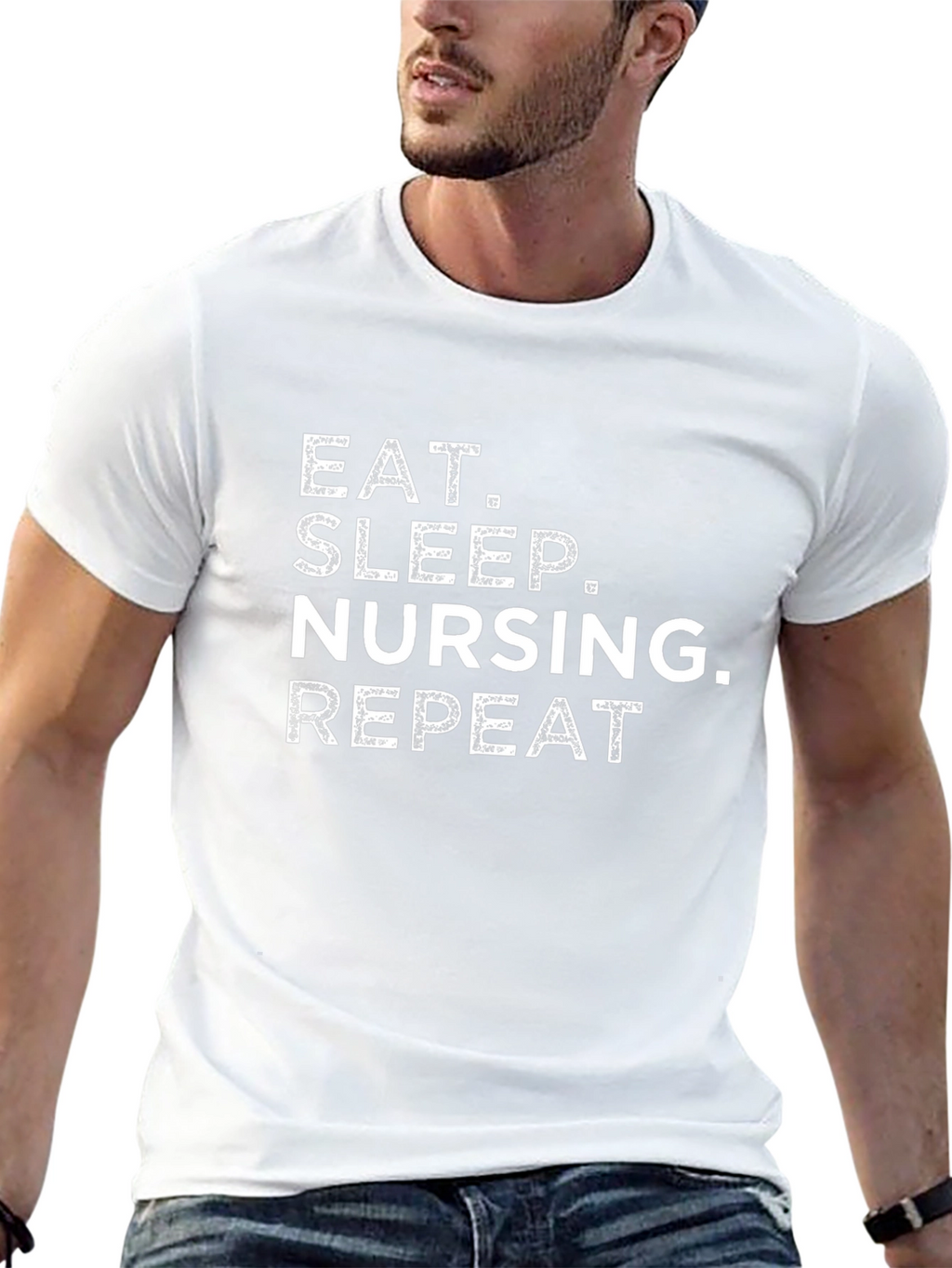 Eat Sleep Nursing Repeat - Black T-Shirt