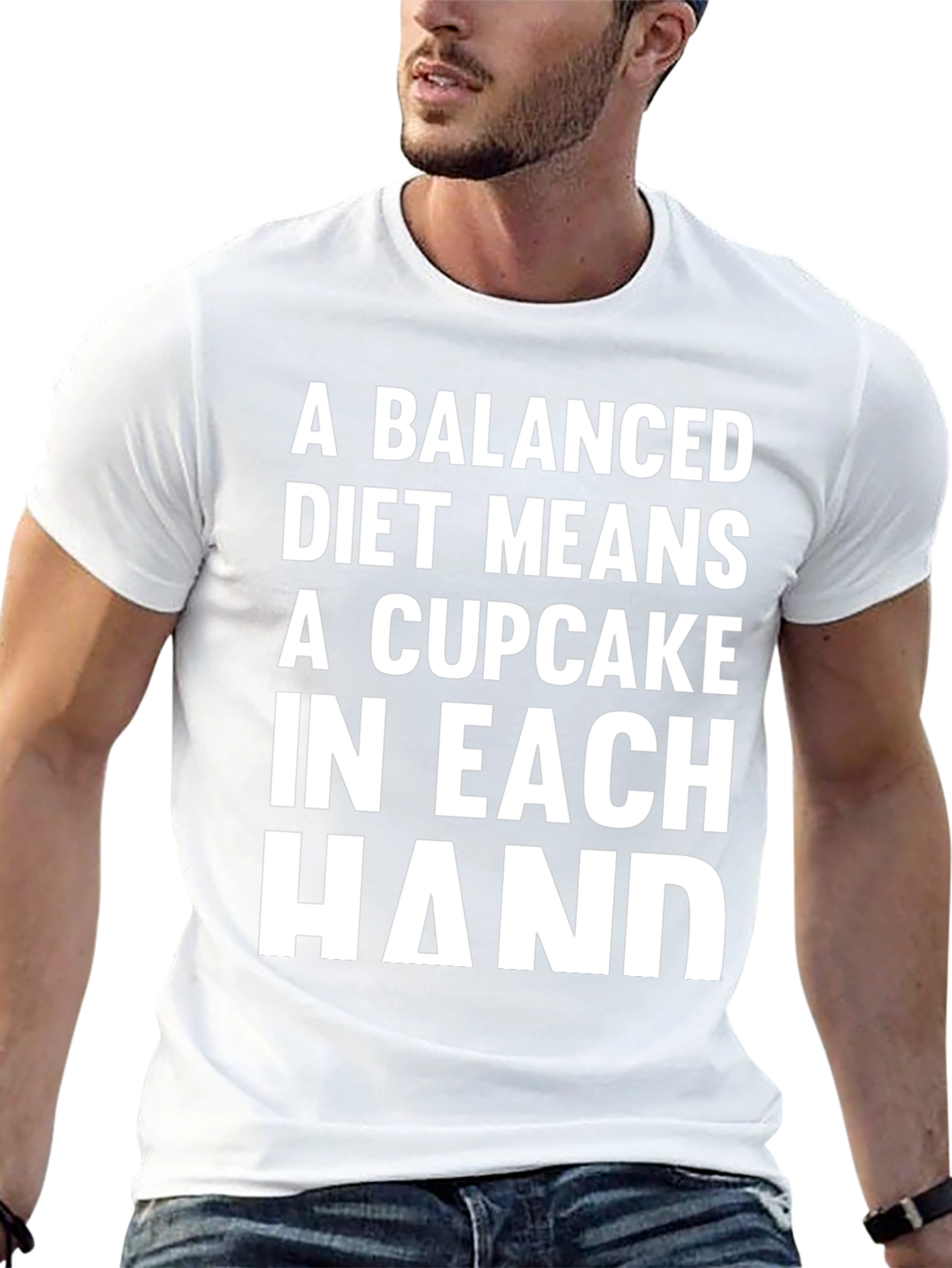 Funny Balanced Diet Cupcake T-Shirt