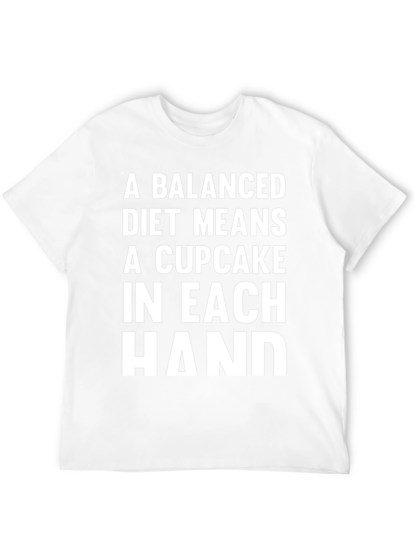 Funny Balanced Diet Cupcake T-Shirt