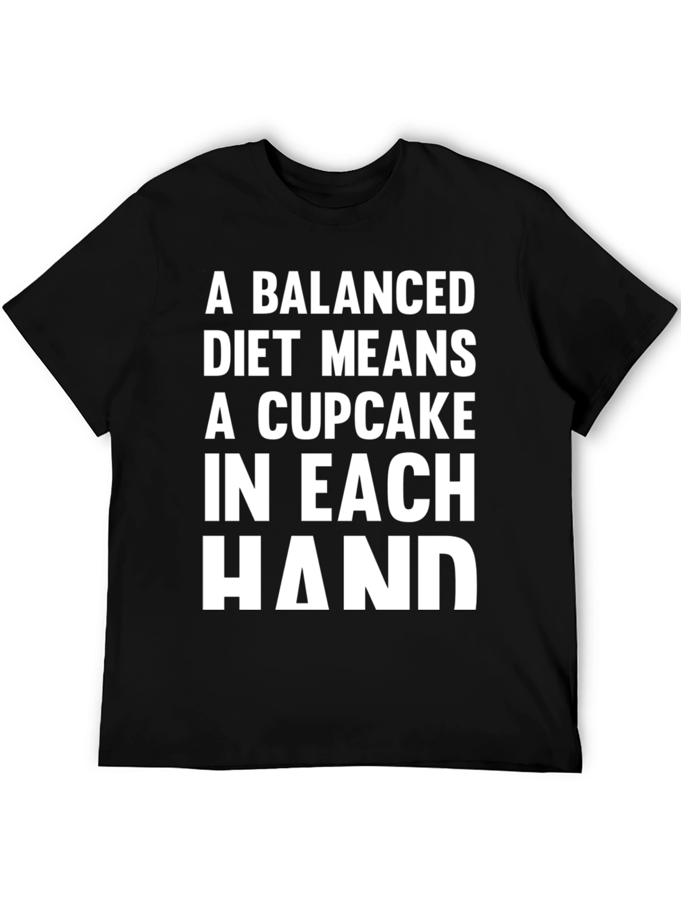 Funny Balanced Diet Cupcake T-Shirt