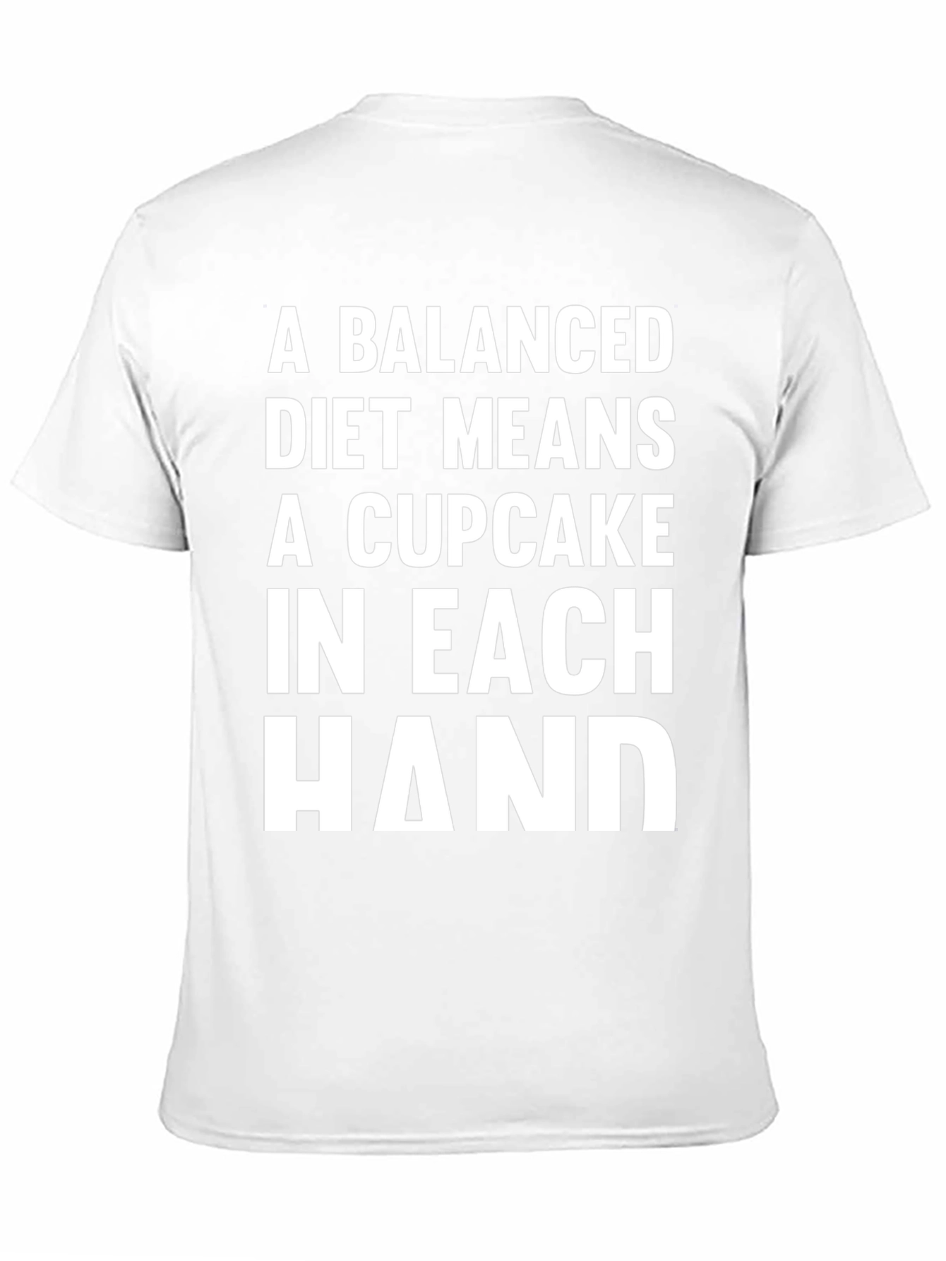 Funny Balanced Diet Cupcake T-Shirt