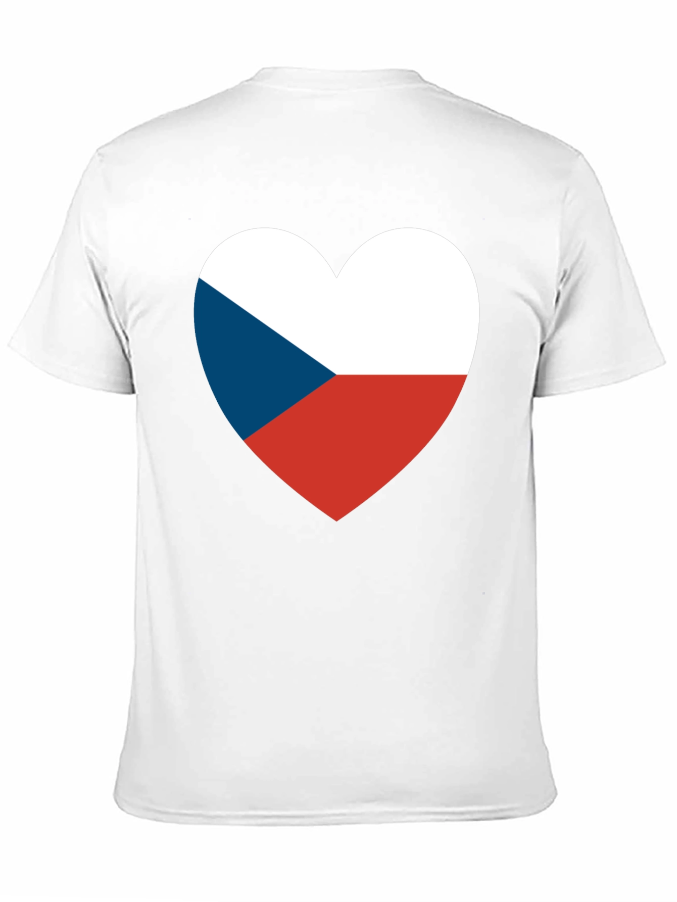 Czech Republic Flag Heart T-Shirt - Black