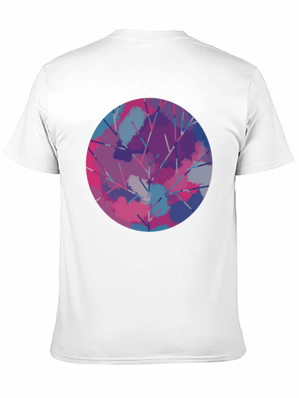 Abstract Tree Circle Graphic Tee - Unisex Black T-Shirt