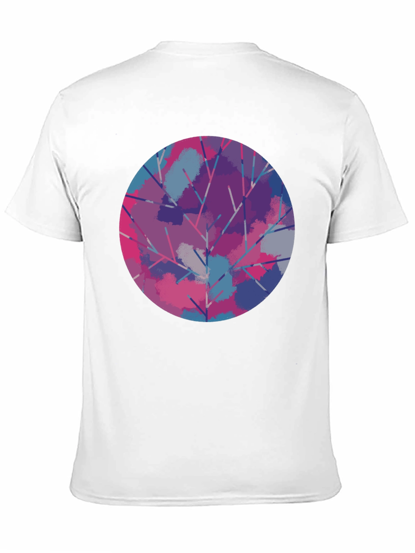 Abstract Tree Circle Graphic Tee - Unisex Black T-Shirt