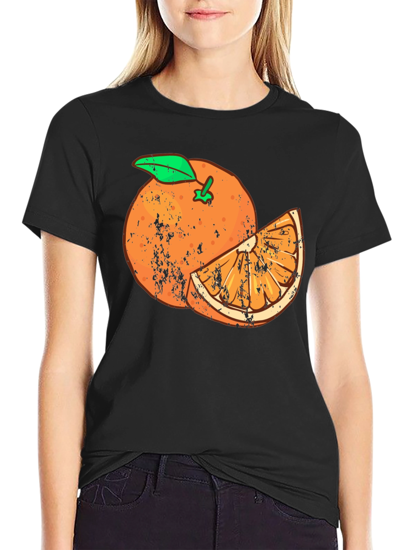Orange Slice Graphic Tee - Stylish Fruit Design T-Shirt