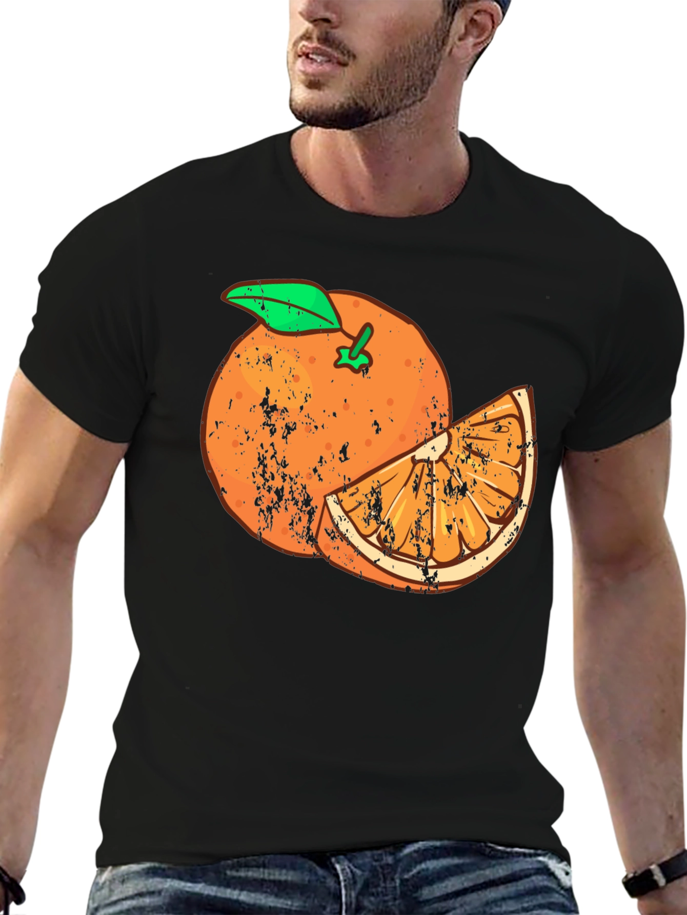 Orange Slice Graphic Tee - Stylish Fruit Design T-Shirt