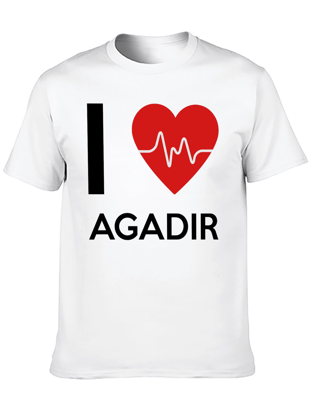 I Heart Agadir Graphic Tee - Stylish Black T-Shirt