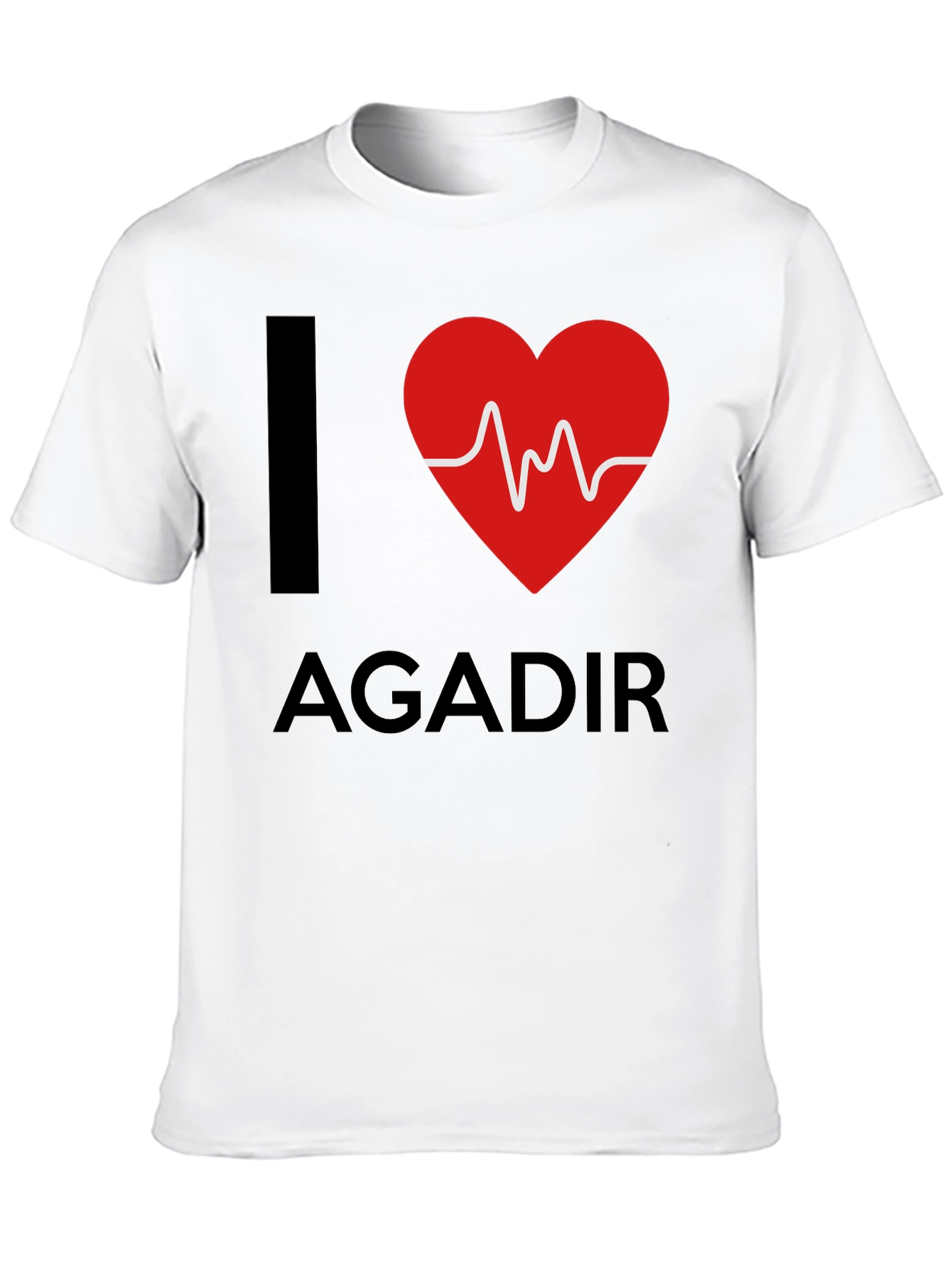 I Heart Agadir Graphic Tee - Stylish Black T-Shirt