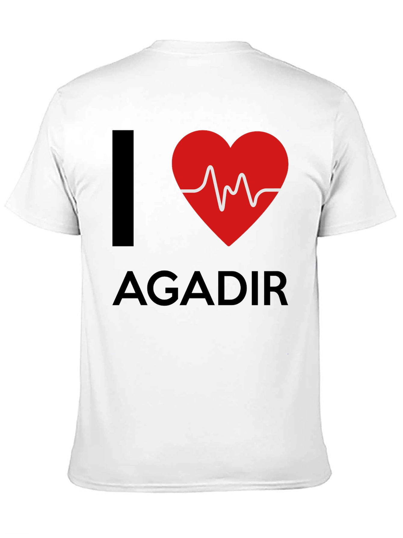 I Heart Agadir Graphic Tee - Stylish Black T-Shirt