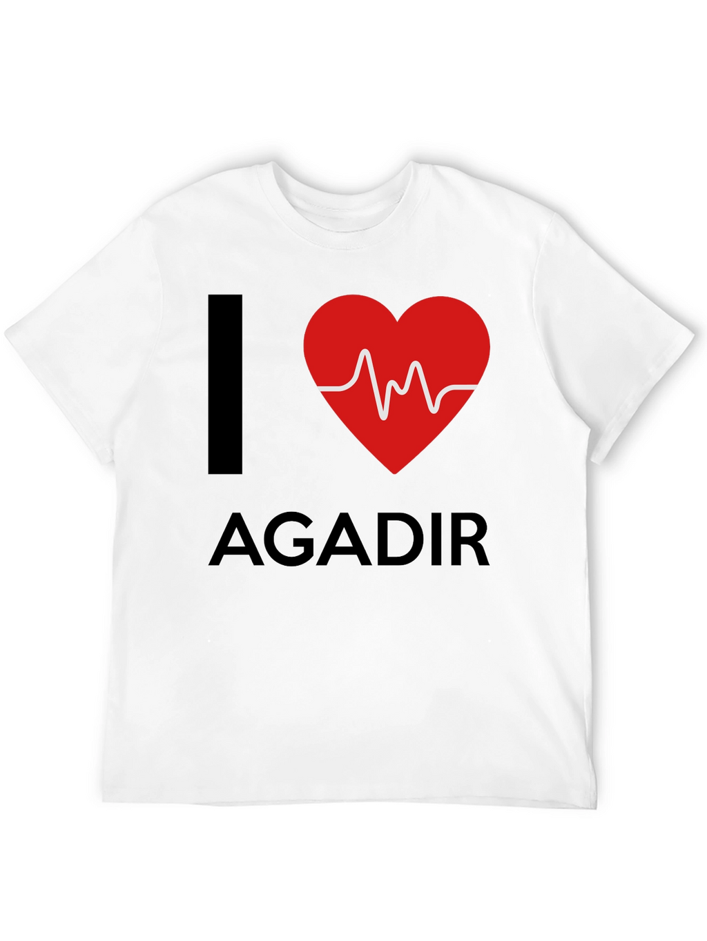 I Heart Agadir Graphic Tee - Stylish Black T-Shirt
