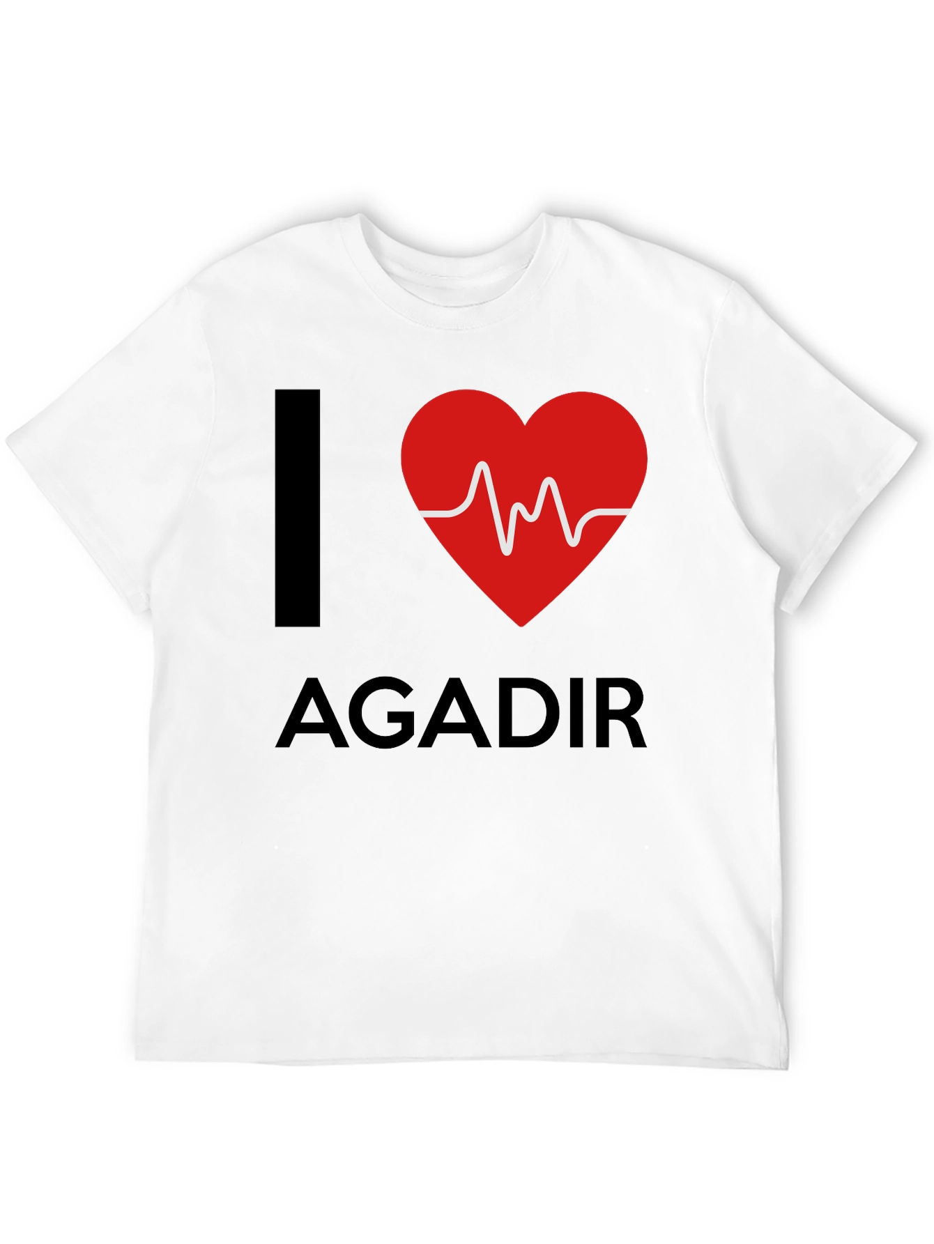 I Heart Agadir Graphic Tee - Stylish Black T-Shirt