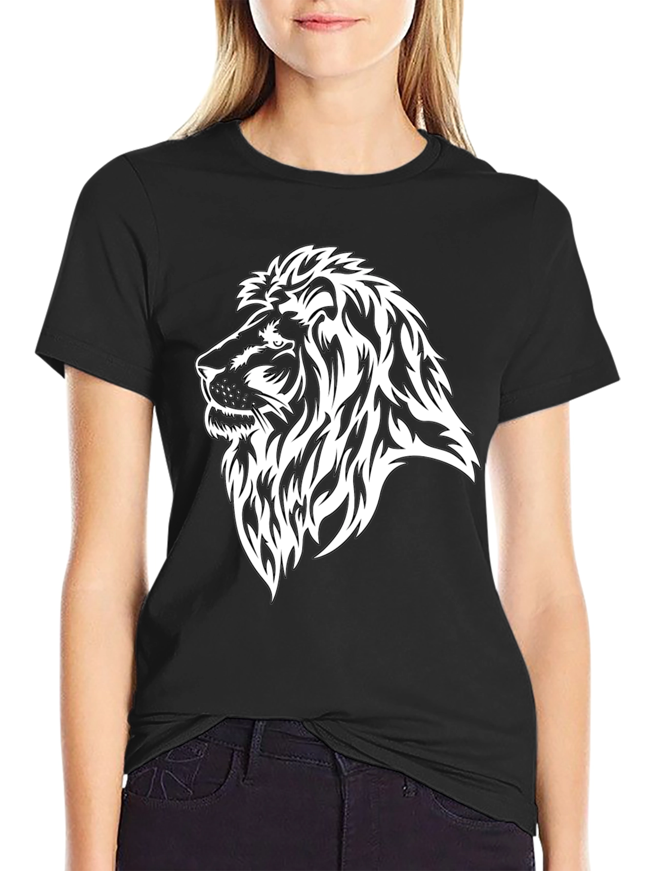 Lion Graphic Black T-Shirt