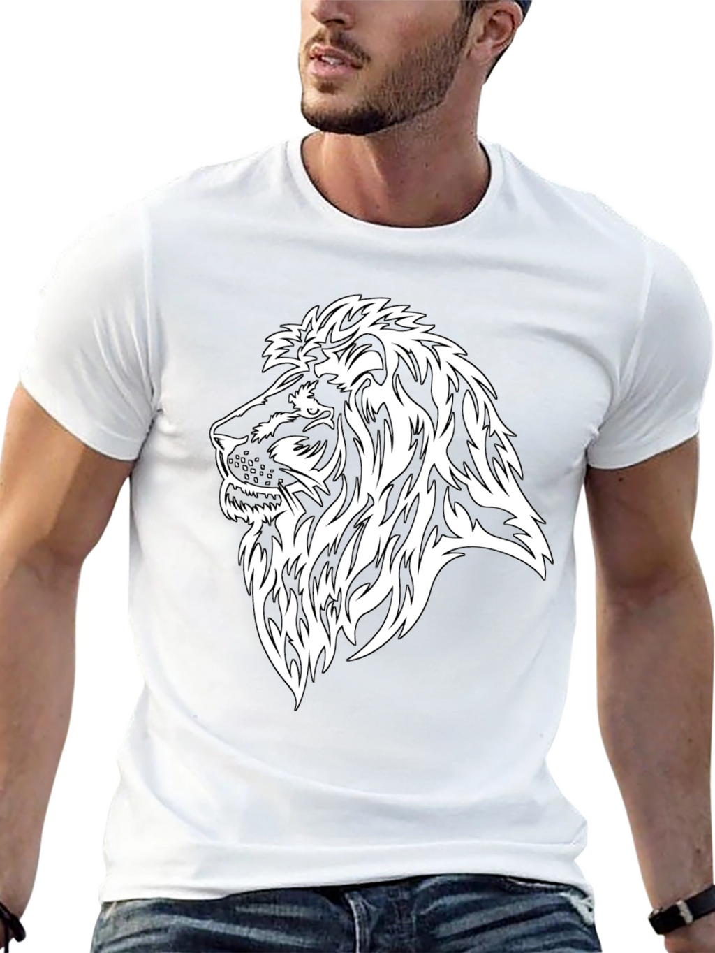 Lion Graphic Black T-Shirt