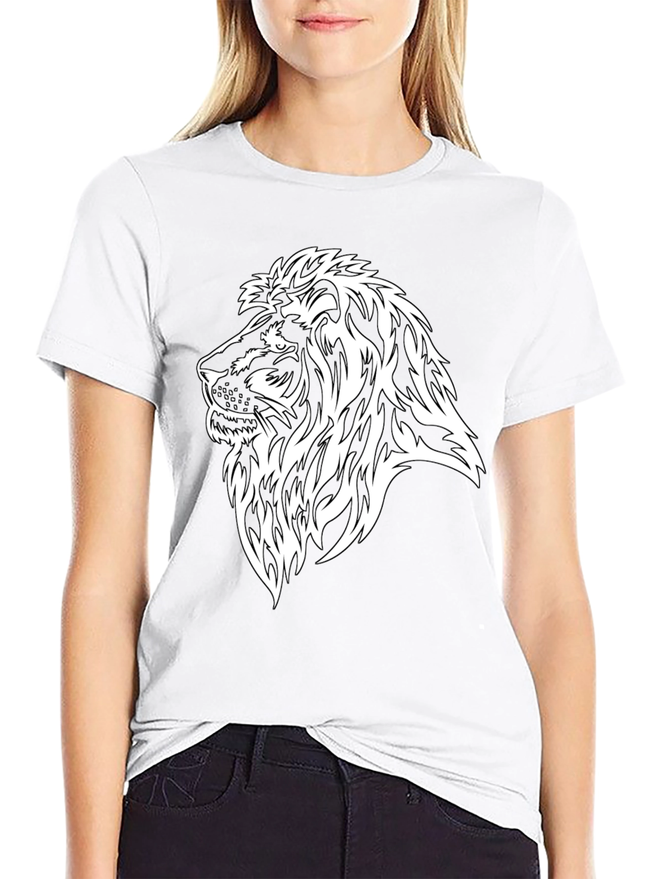 Lion Graphic Black T-Shirt